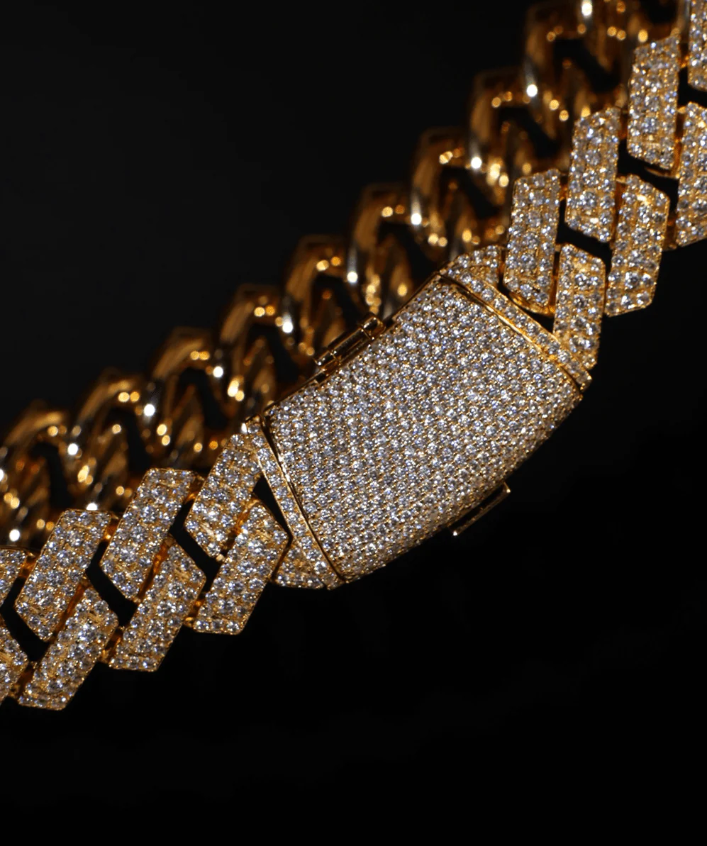 19mm Prong Cuban Link Chain (Gold) - Image 3