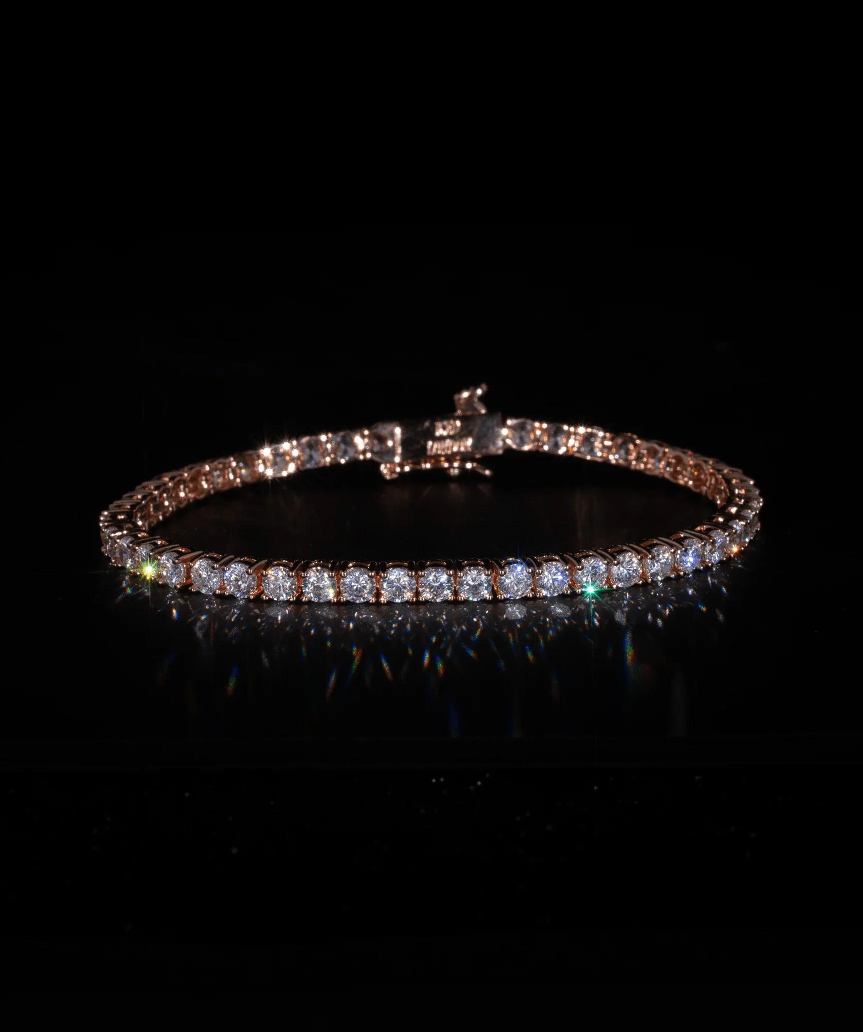 3mm Tennis Bracelet in Rose Gold