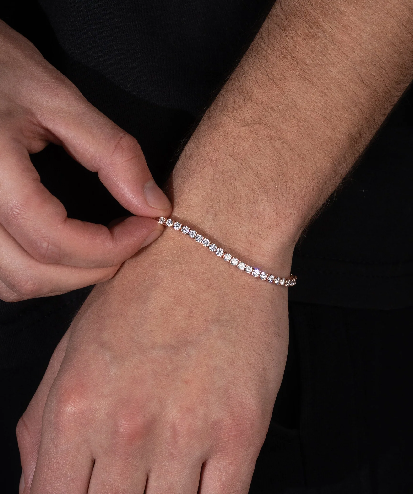 3mm Tennis Bracelet (Rose Gold) - Image 3