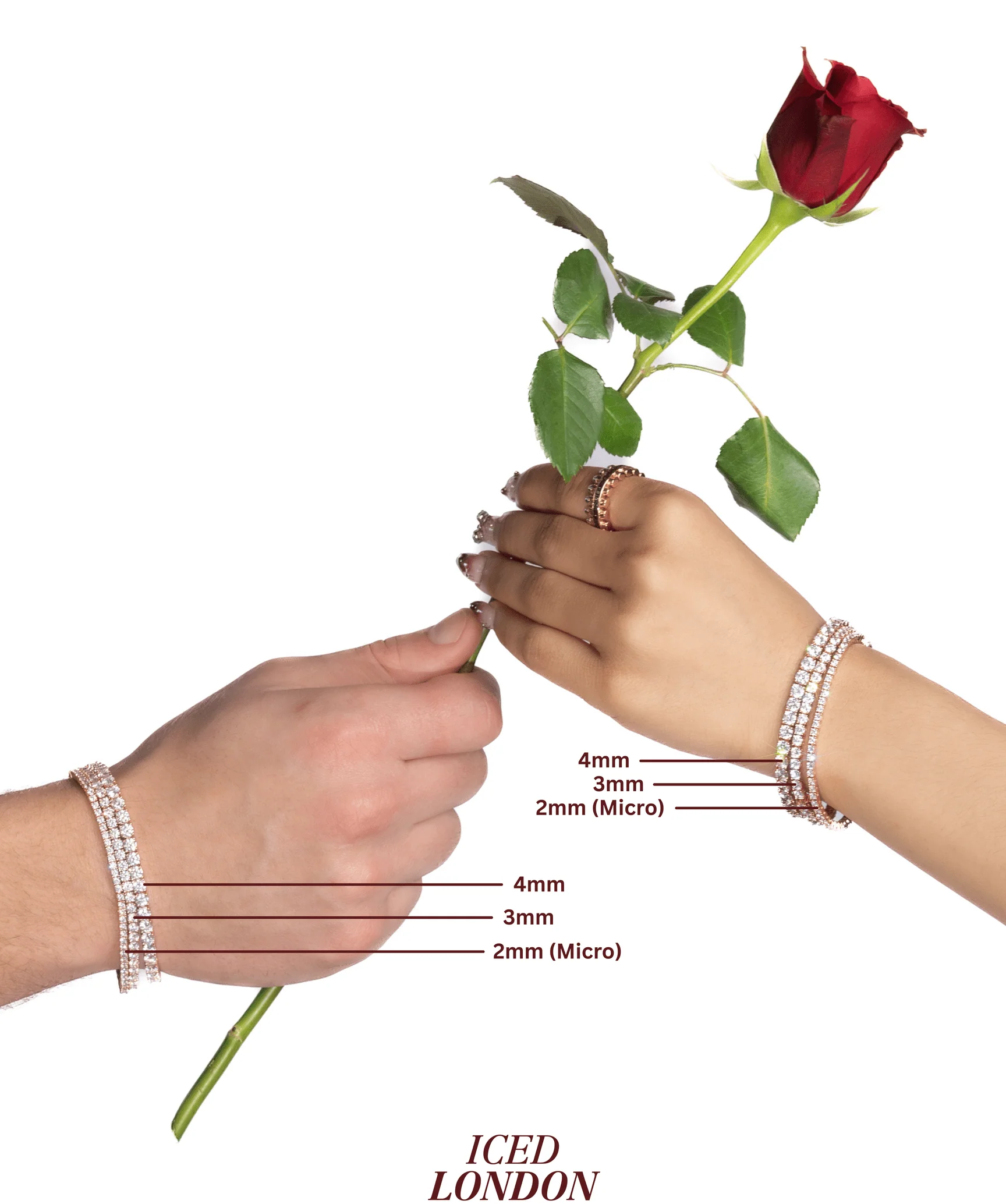 3mm Tennis Bracelet (Rose Gold) - Image 5