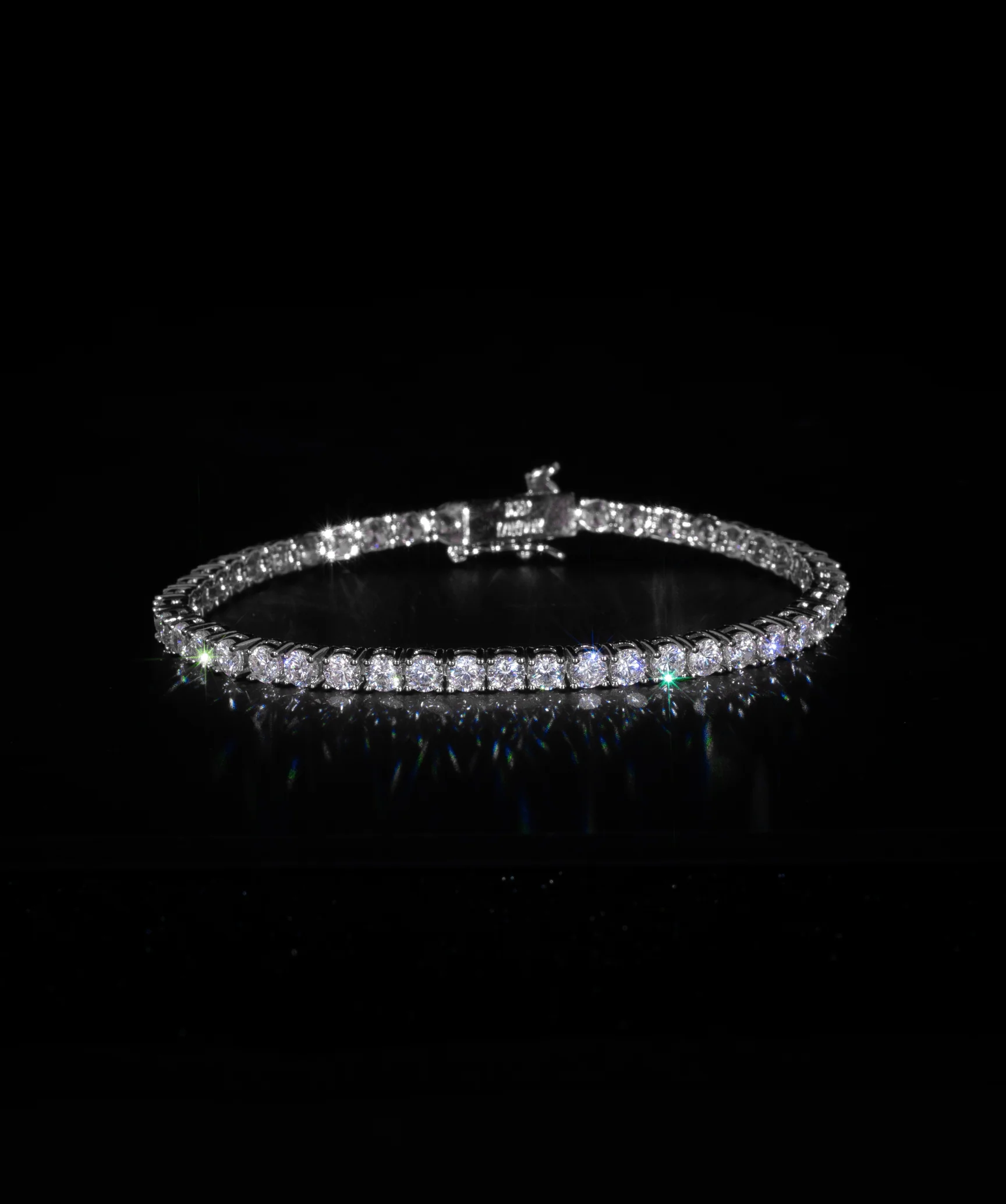 3mm Tennis Bracelet (White Gold)