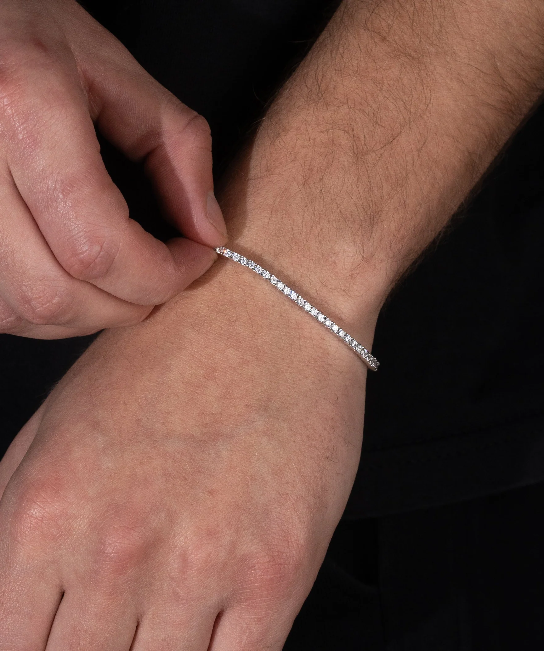 3mm Tennis Bracelet (White Gold) - Image 3