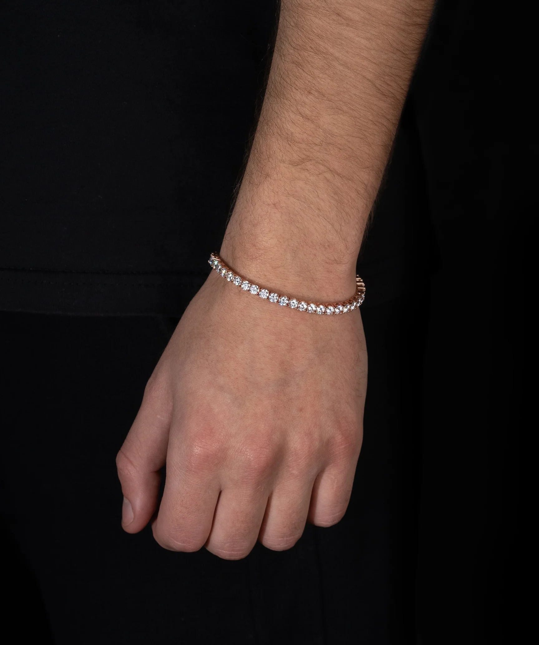4mm Tennis Bracelet in Rose Gold - Image 2