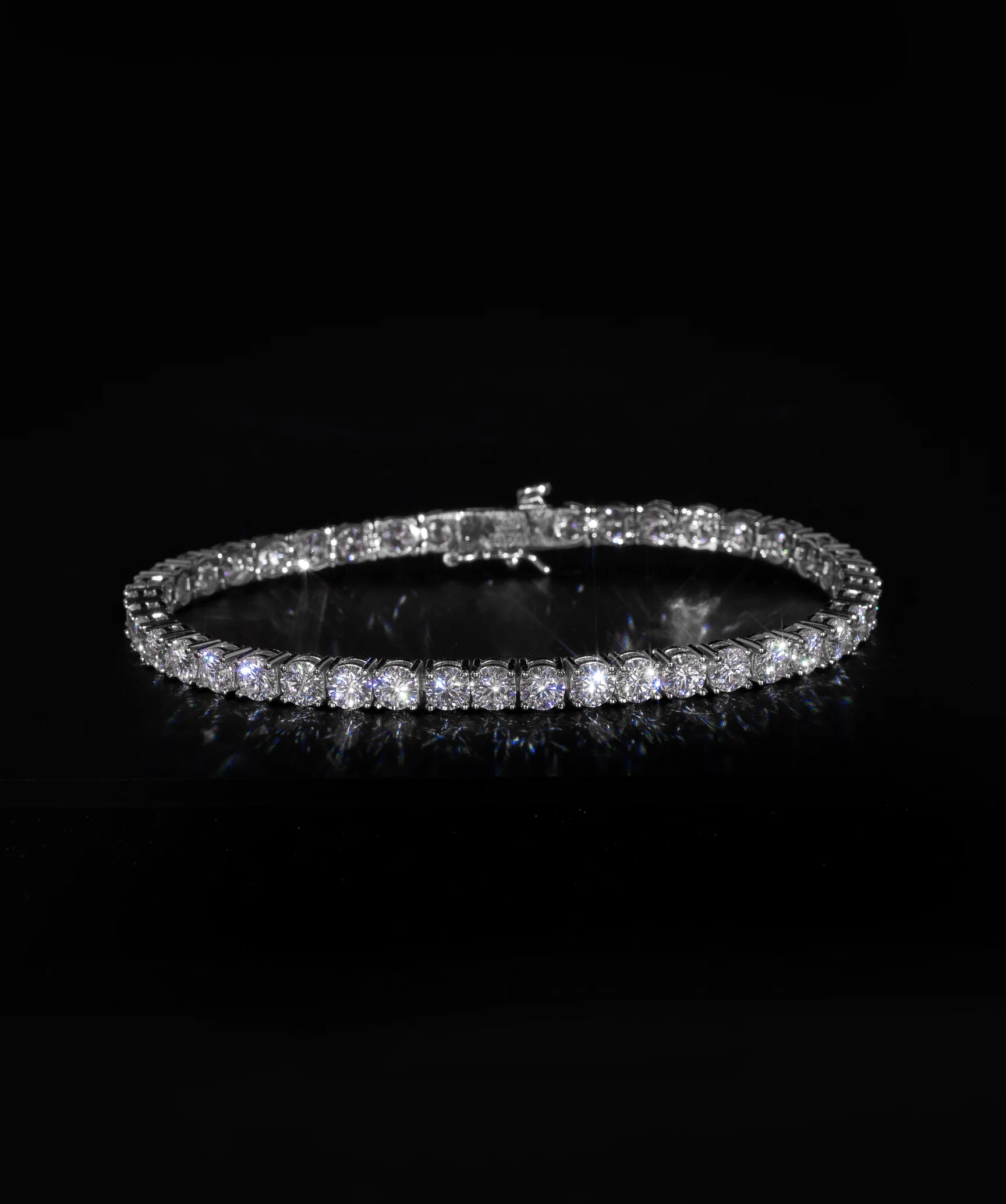 4mm Tennis Bracelet (White Gold)