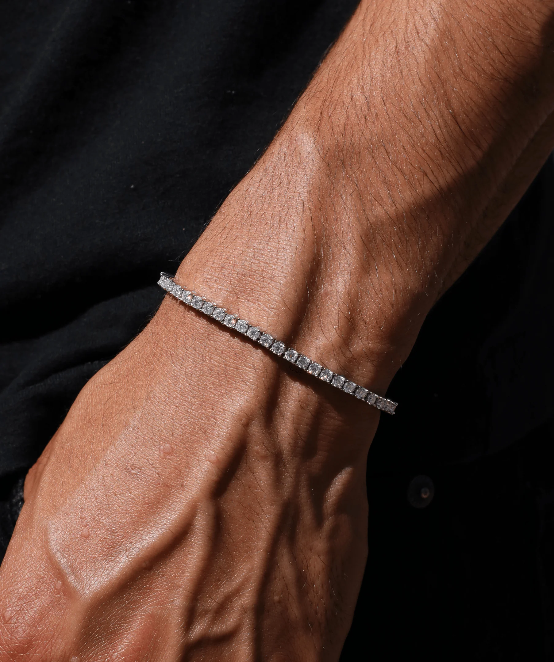 4mm Tennis Bracelet (White Gold) - Image 2