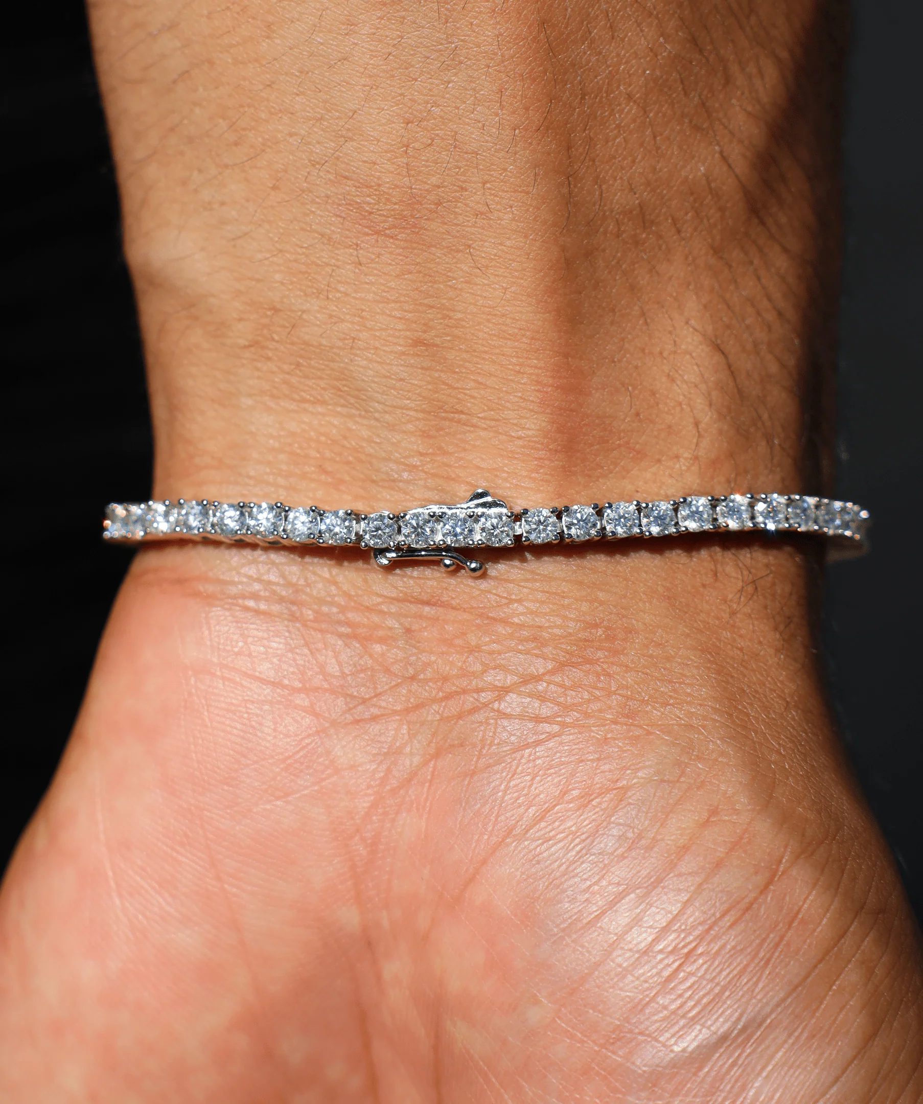 4mm Tennis Bracelet (White Gold) - Image 3