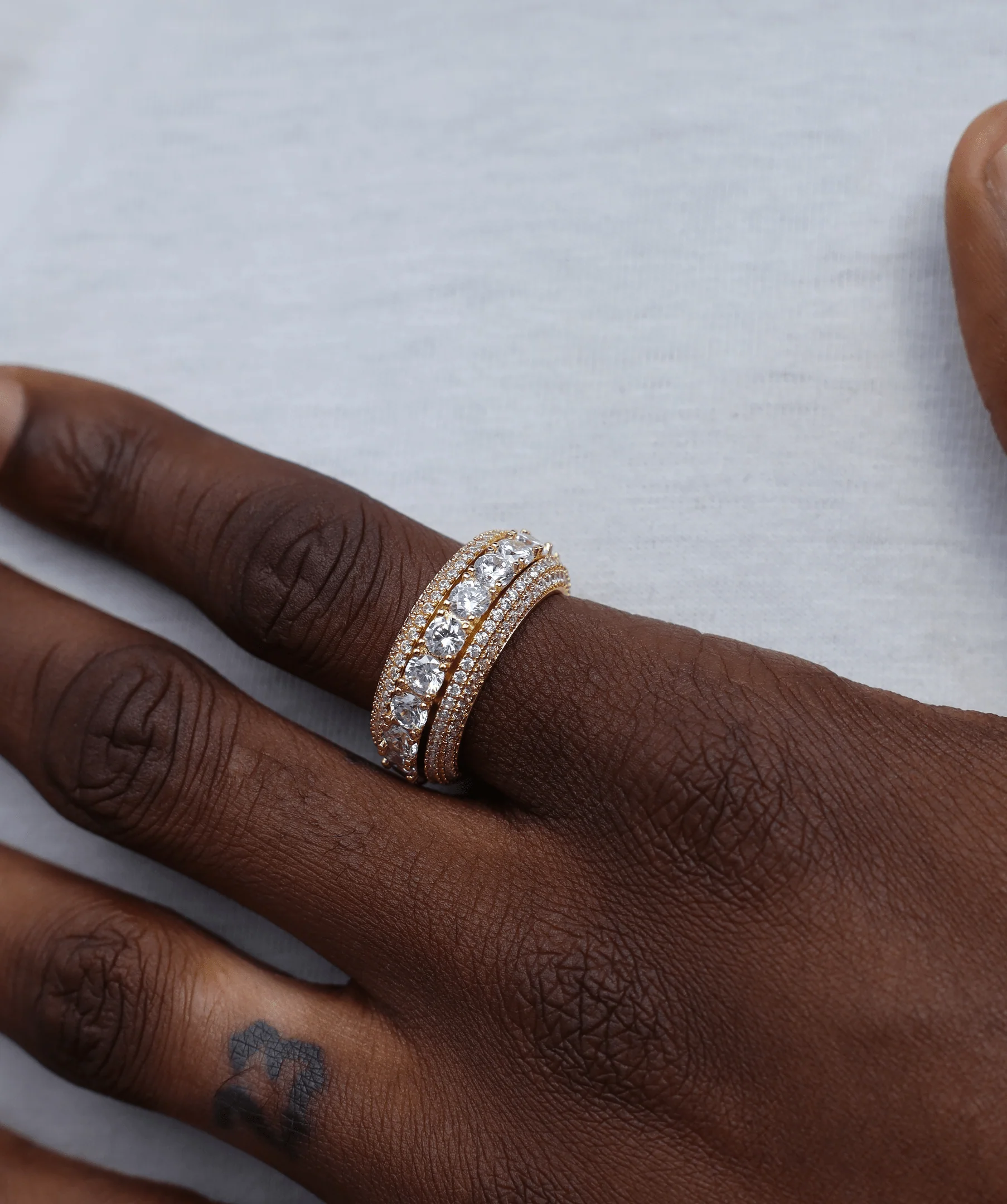 Spinning 5-Row Band Ring in Yellow Gold - Image 2