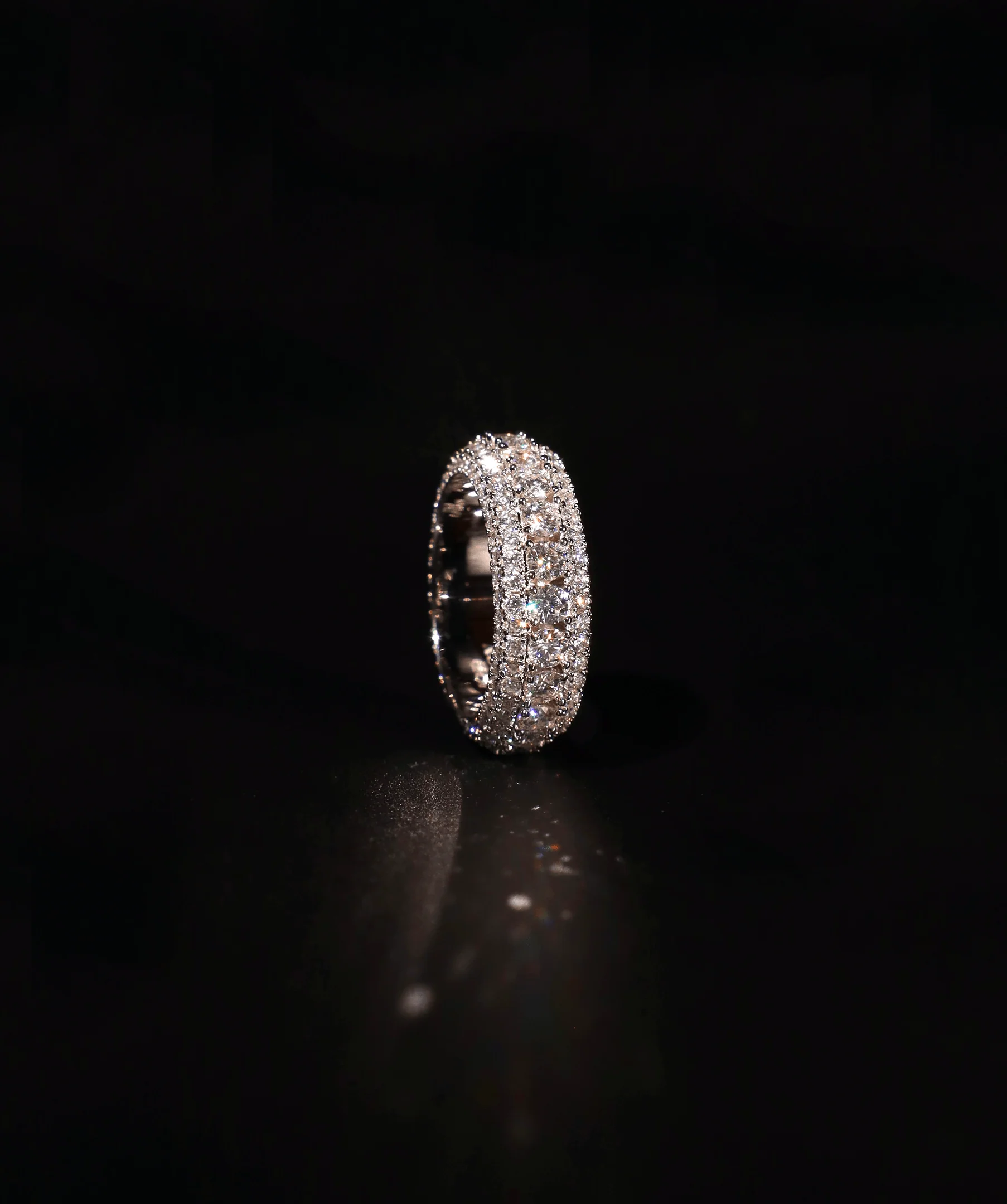 5-Row Band Ring (White Gold)