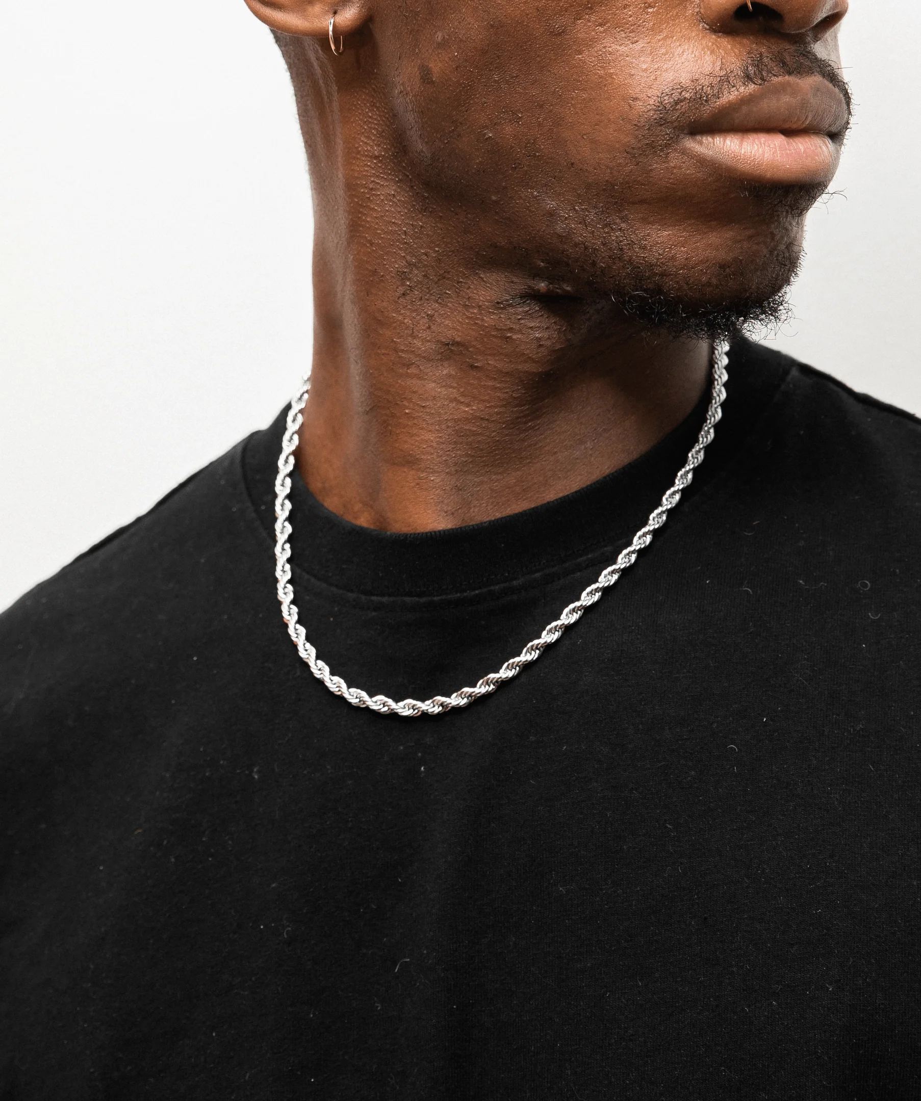 5mm Rope Chain in White Gold - Image 2