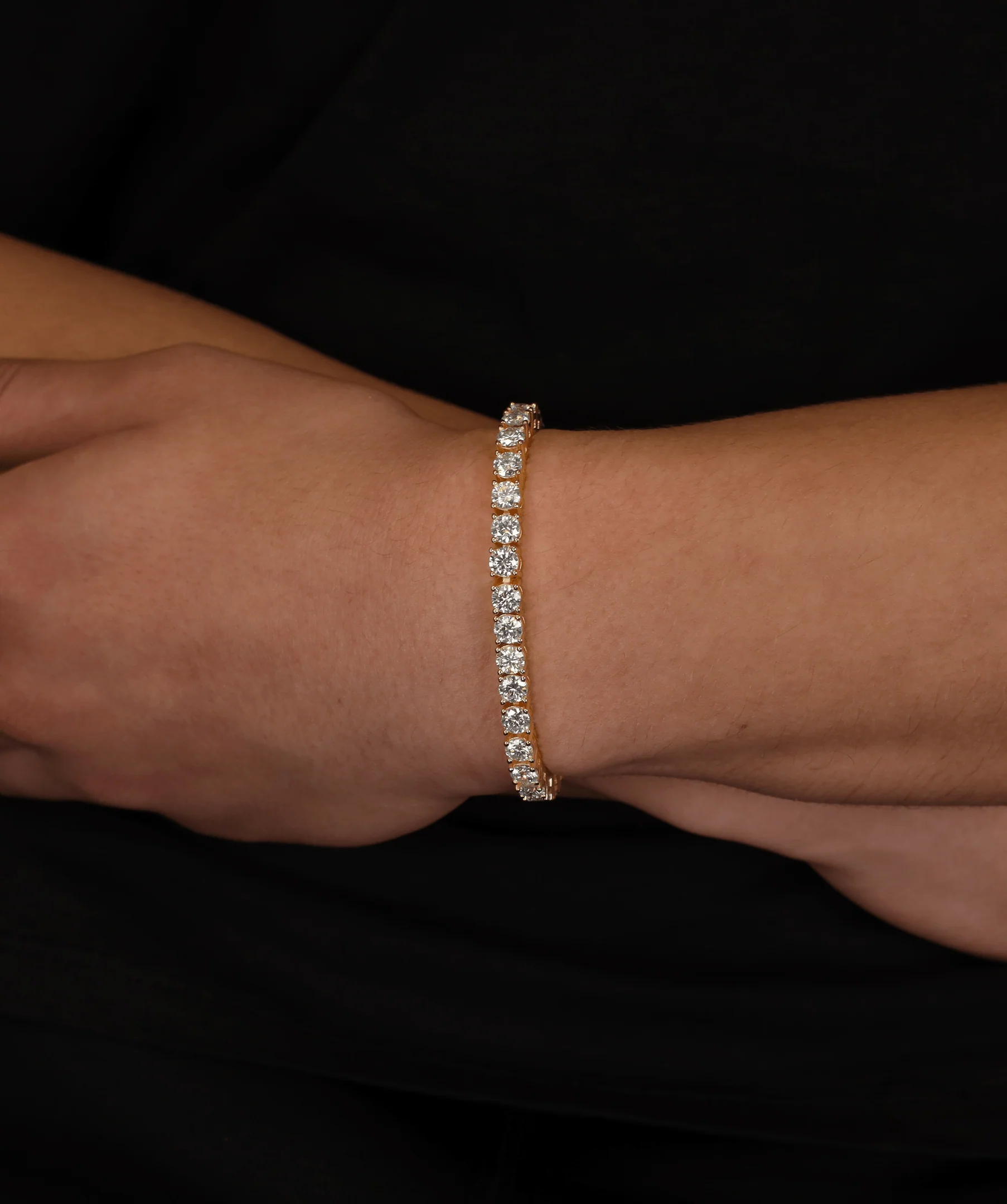 5mm Tennis Bracelet (Gold) - Image 2