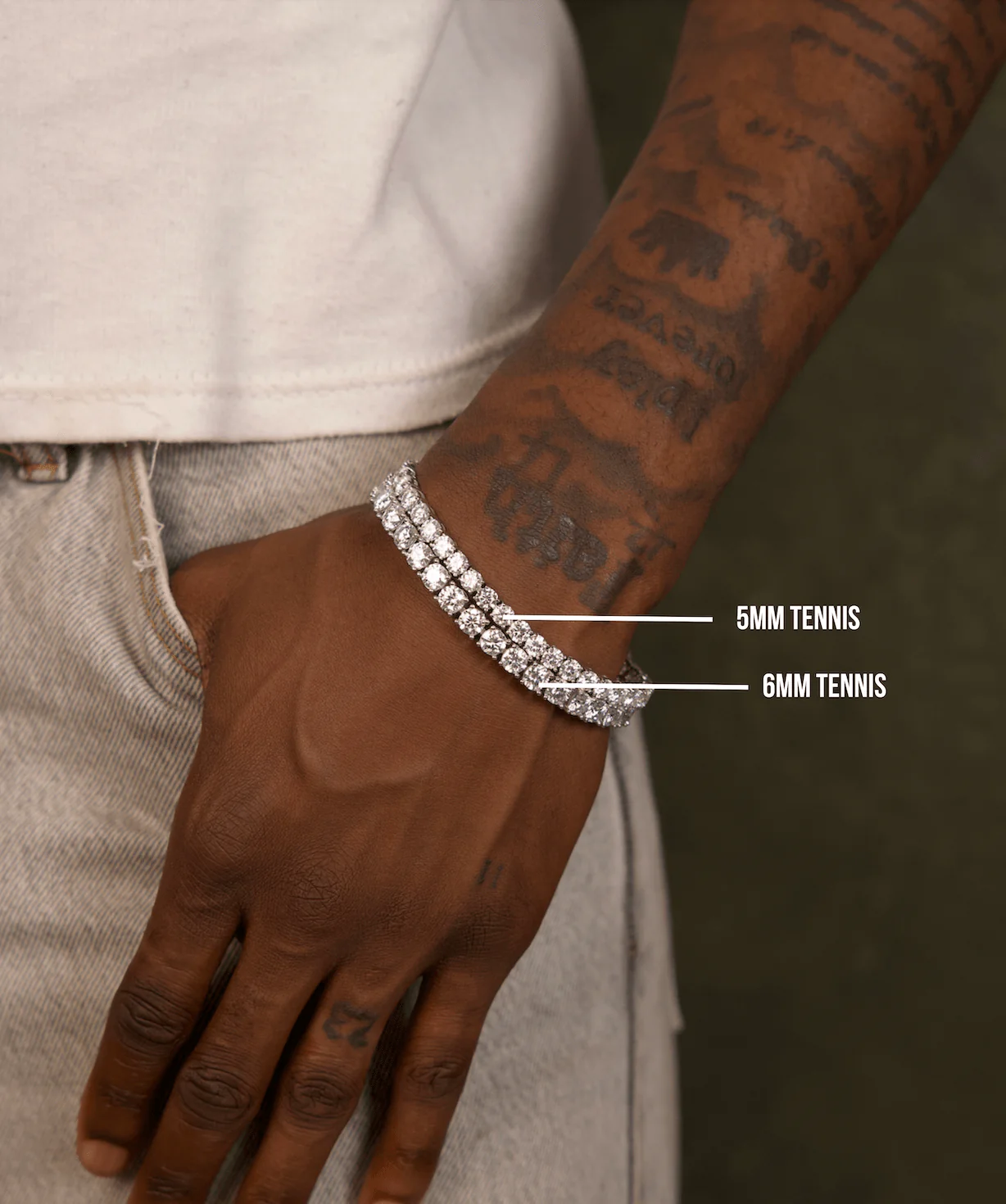 5mm Tennis Bracelet (Gold) - Image 3