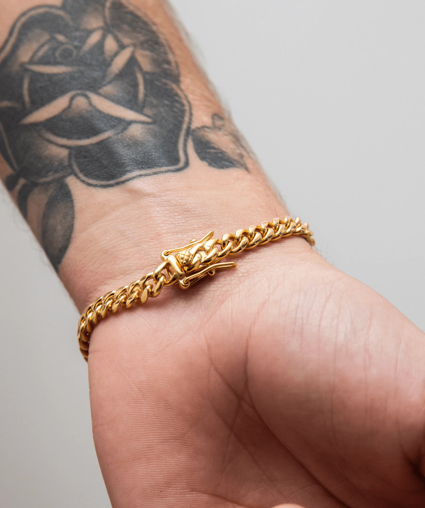 6mm Cuban Link Bracelet (Yellow Gold) - Image 3