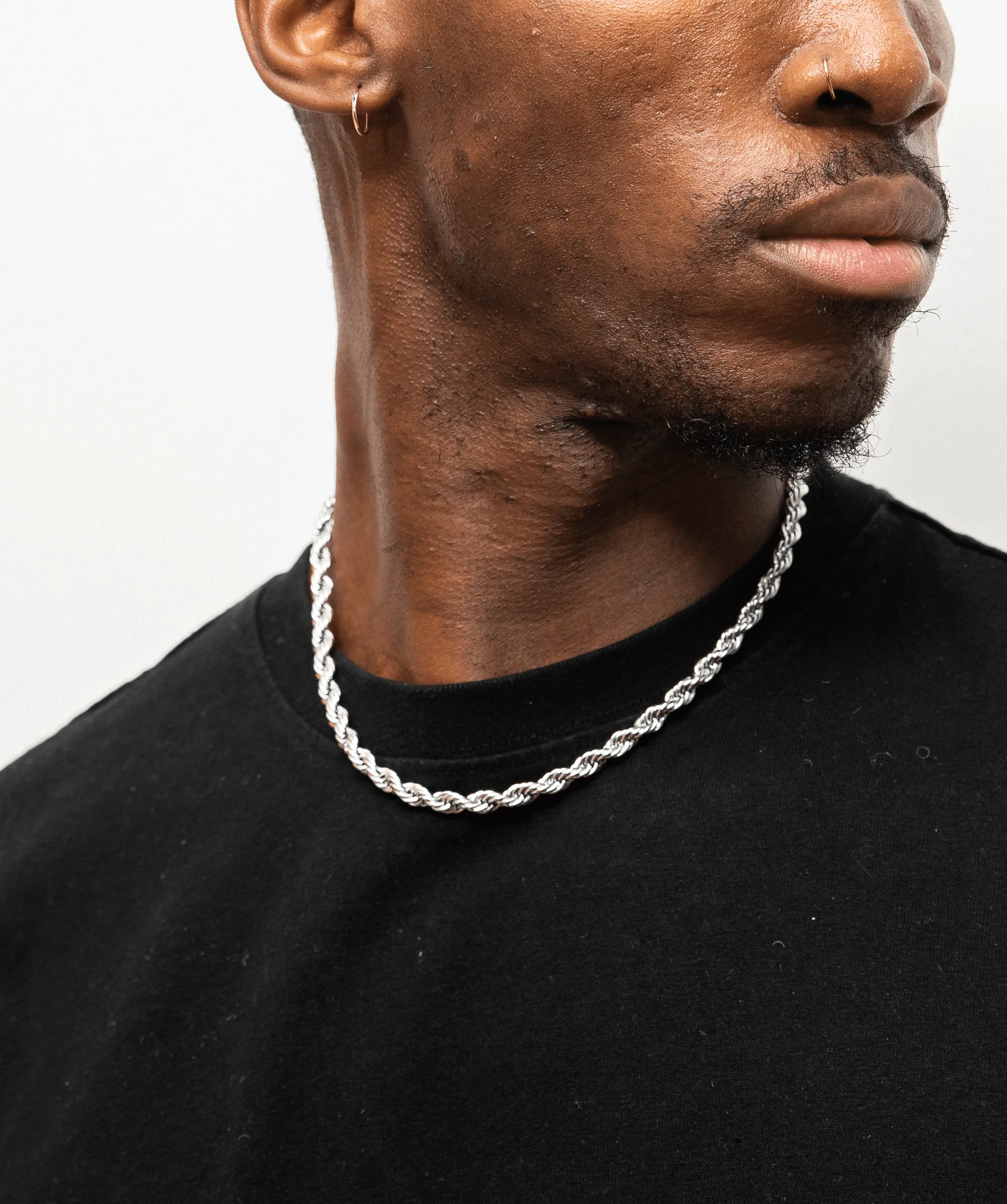 6mm Rope Chain in White Gold - Image 2