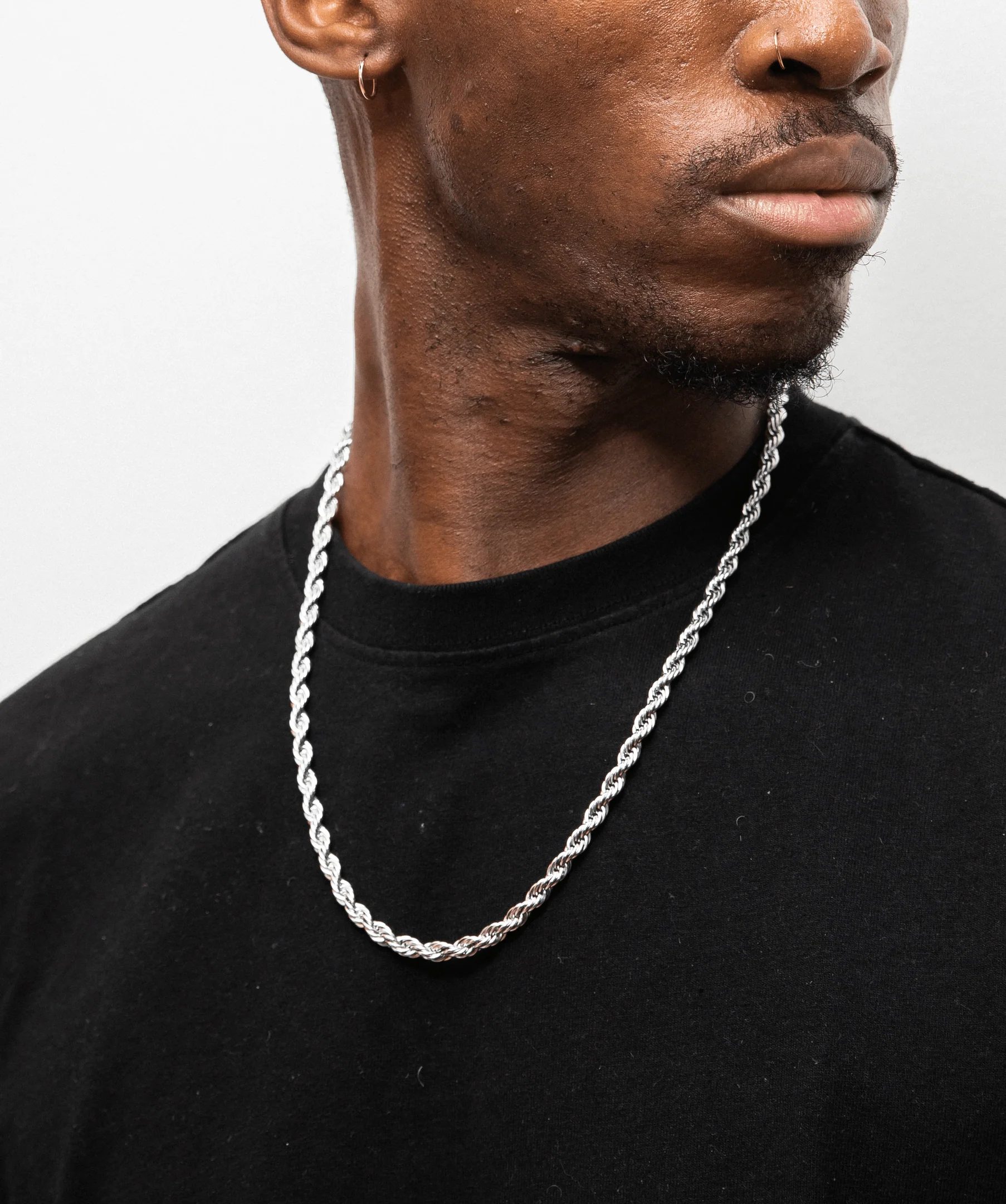 6mm Rope Chain in White Gold - Image 3
