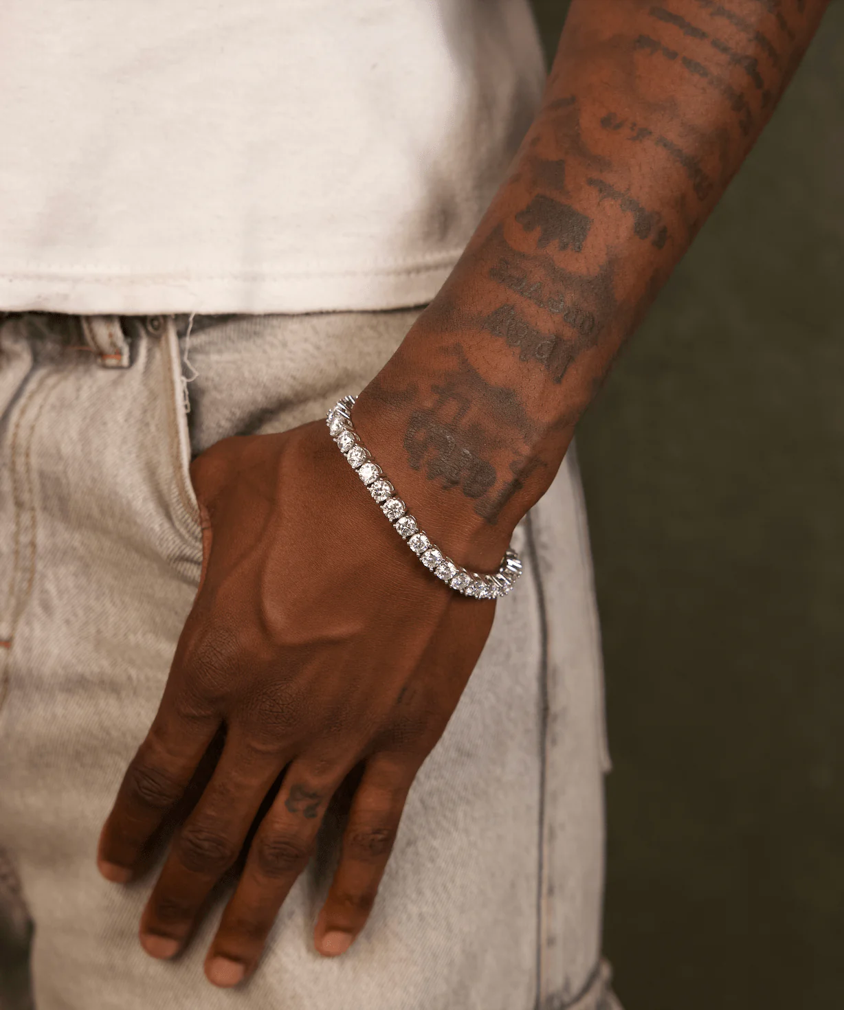 6mm Tennis Bracelet (White Gold) - Image 2