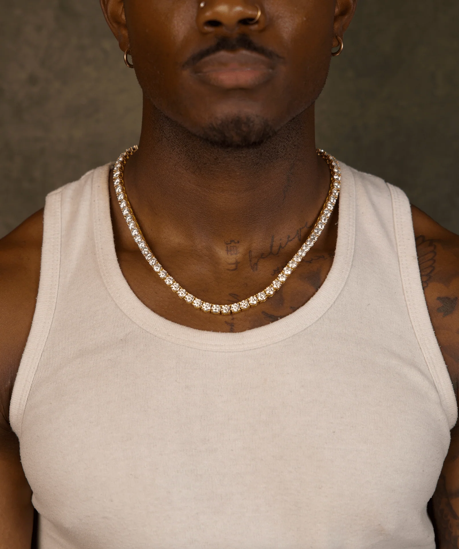 6mm Tennis Necklace (Gold) - Image 2