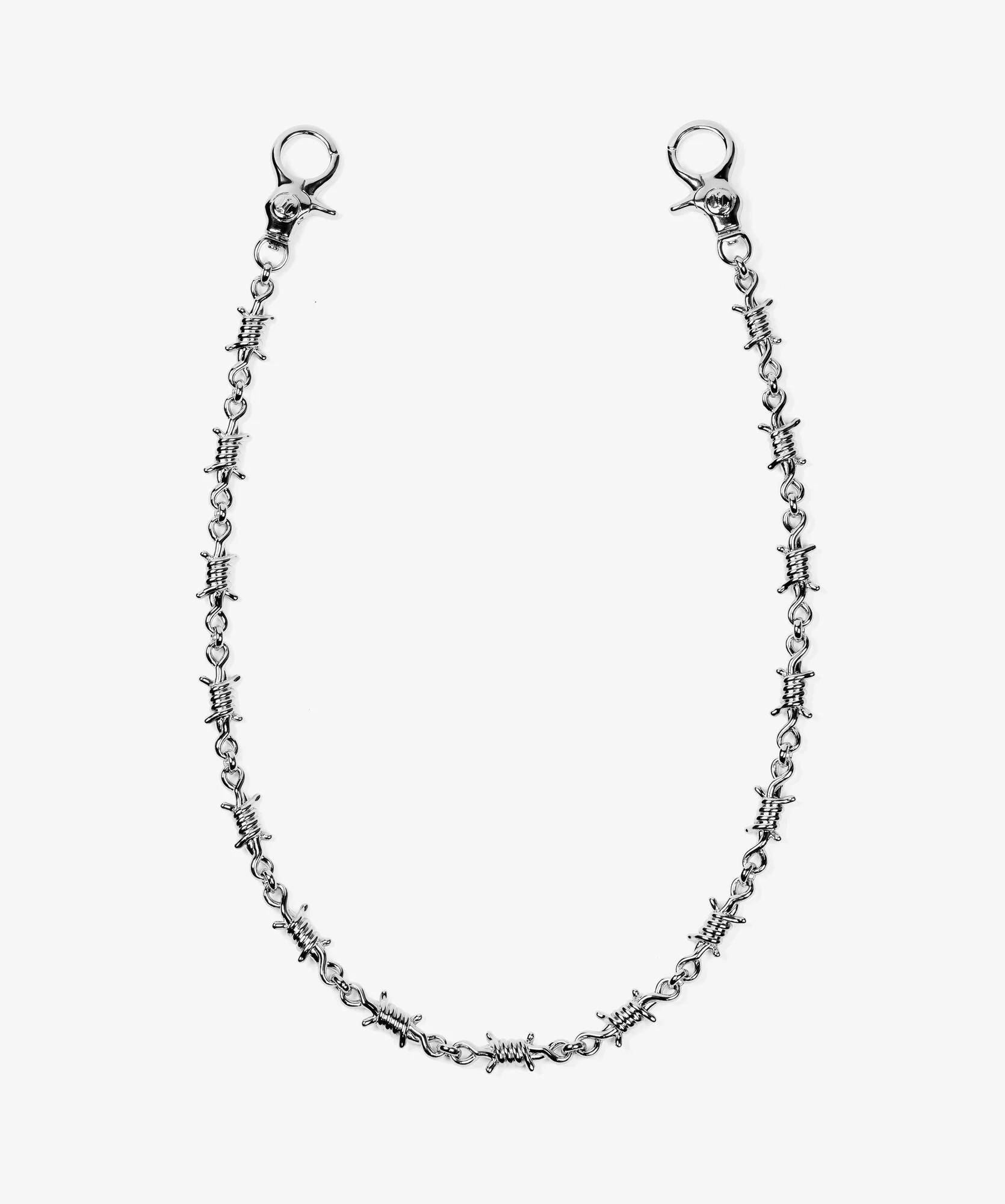 Barbed Wallet Chain - White