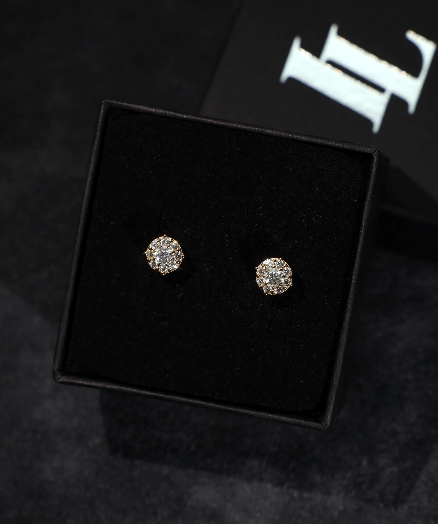 Cluster Stud Earrings (Gold)