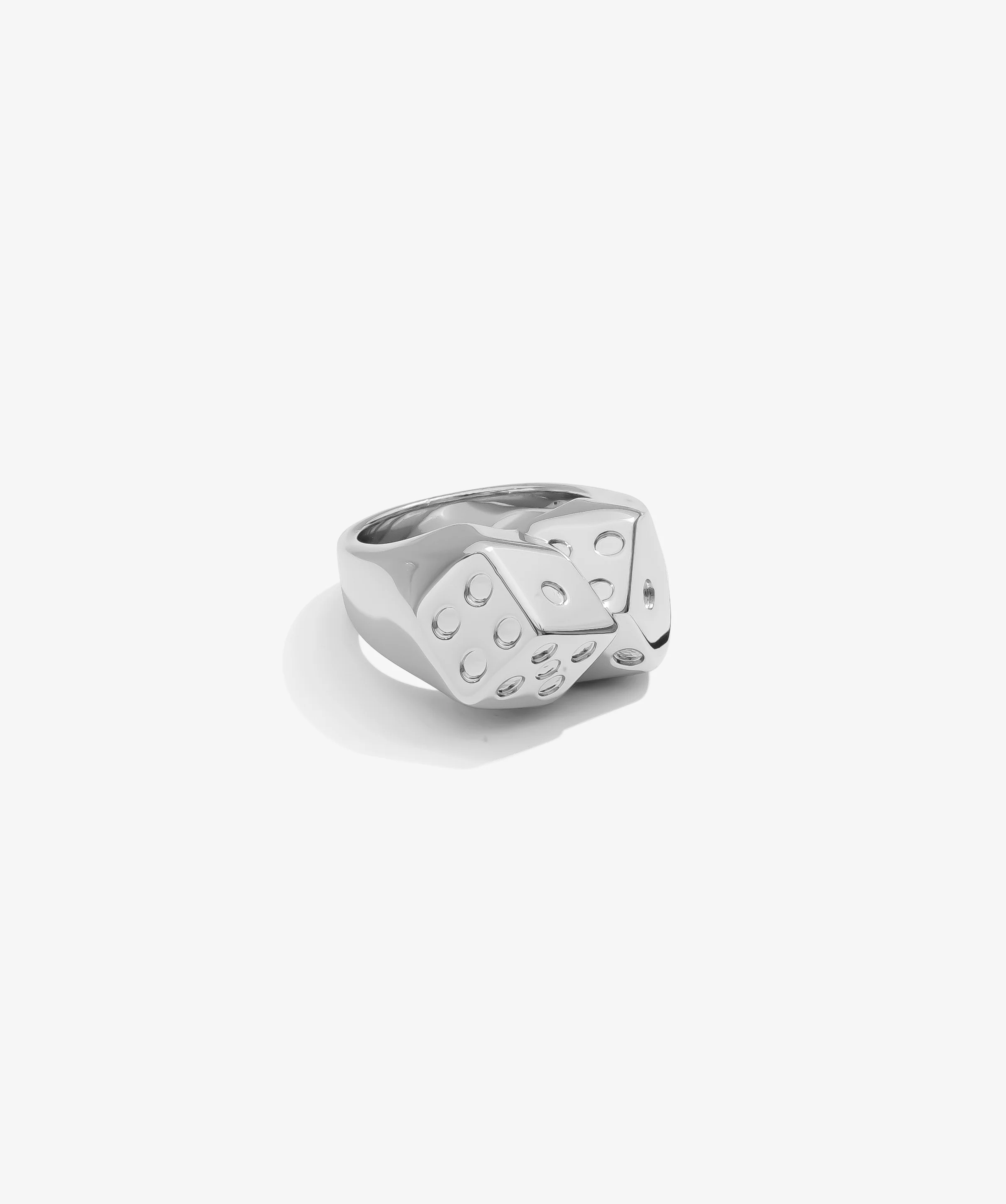 Double Dice Ring - White