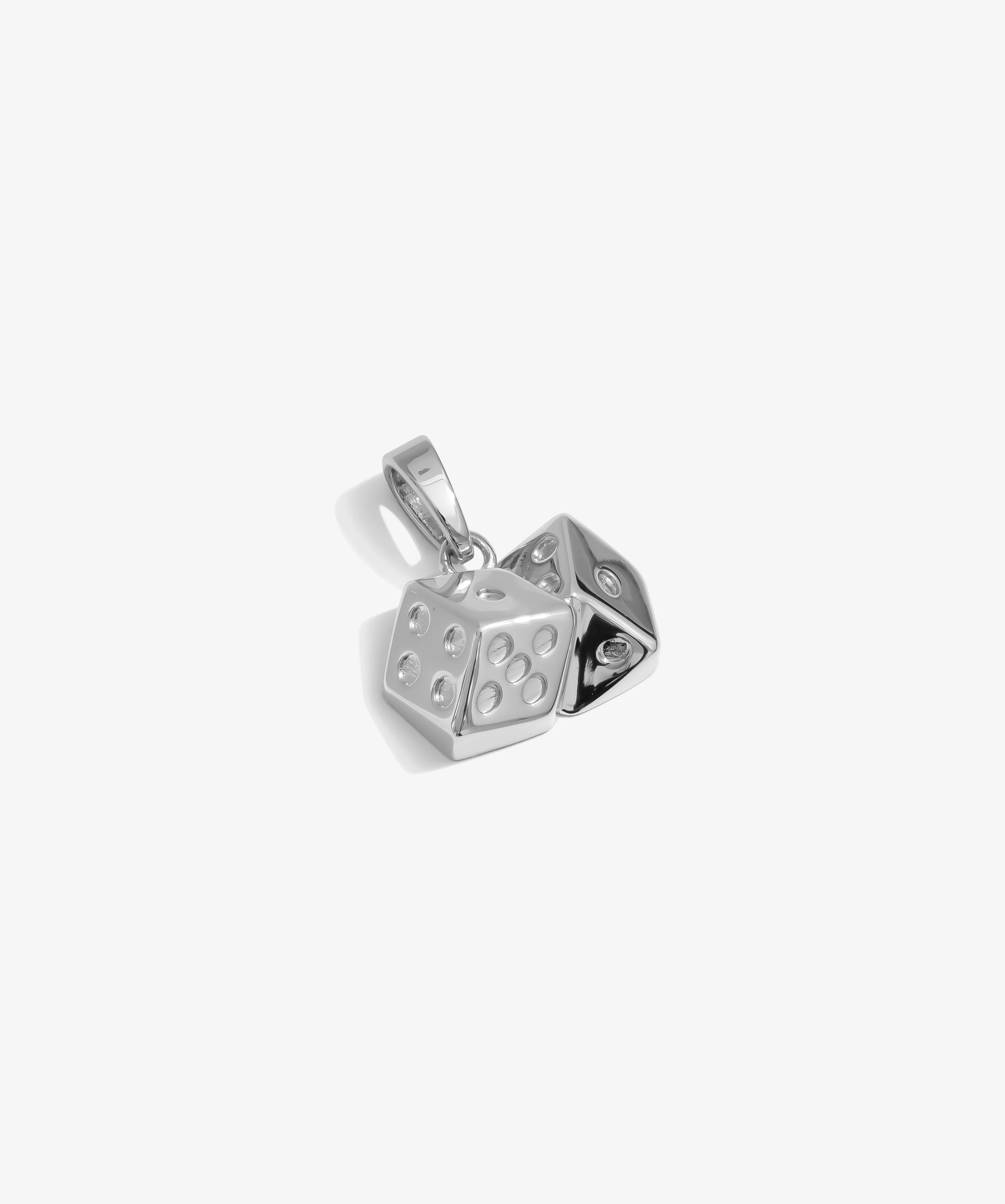 Double Dice Pendant - White