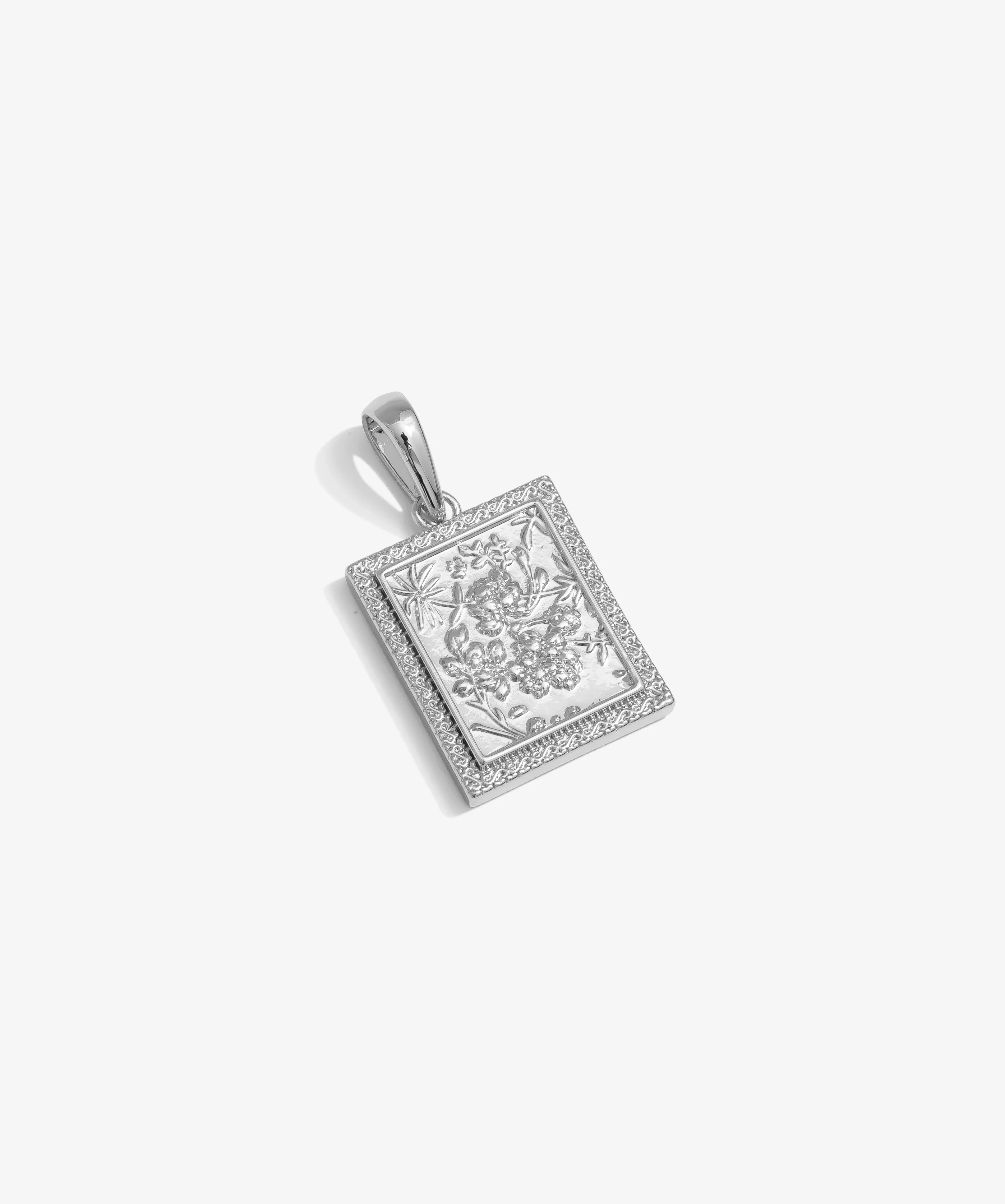 Floral Pendant - White