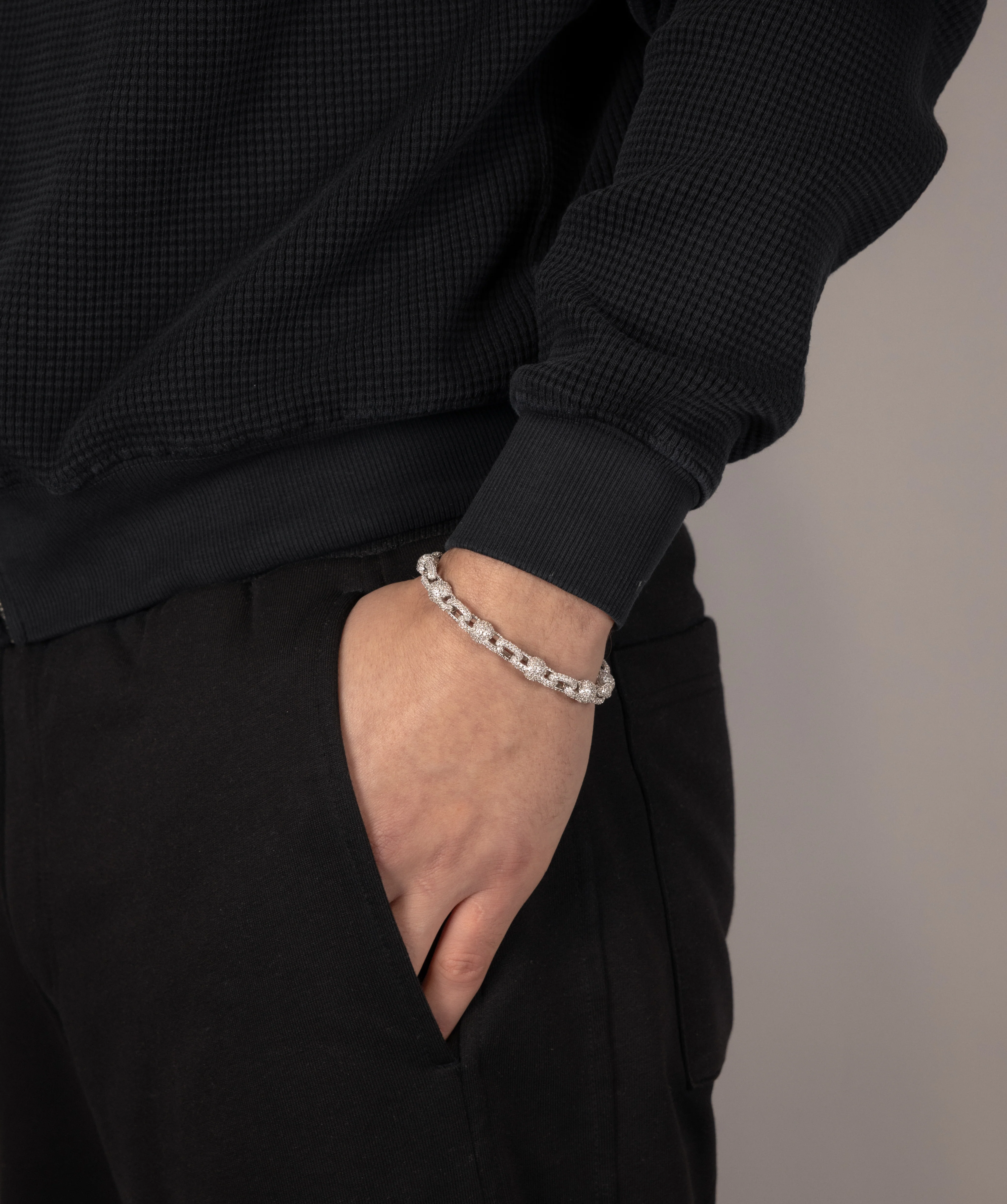 Full-Set Ball Bracelet - White - Image 2