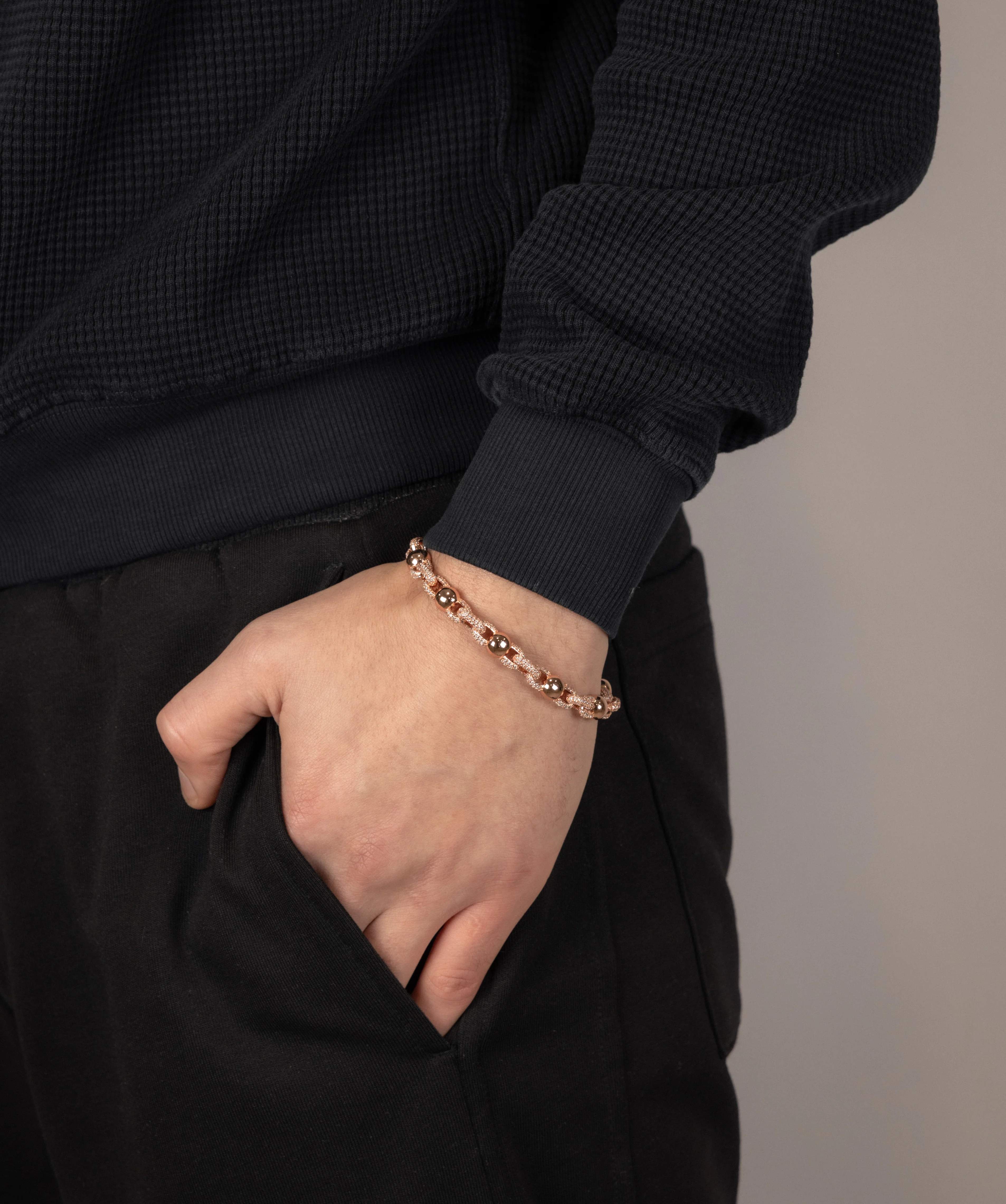 Half-Set Ball Bracelet - Rose - Image 2