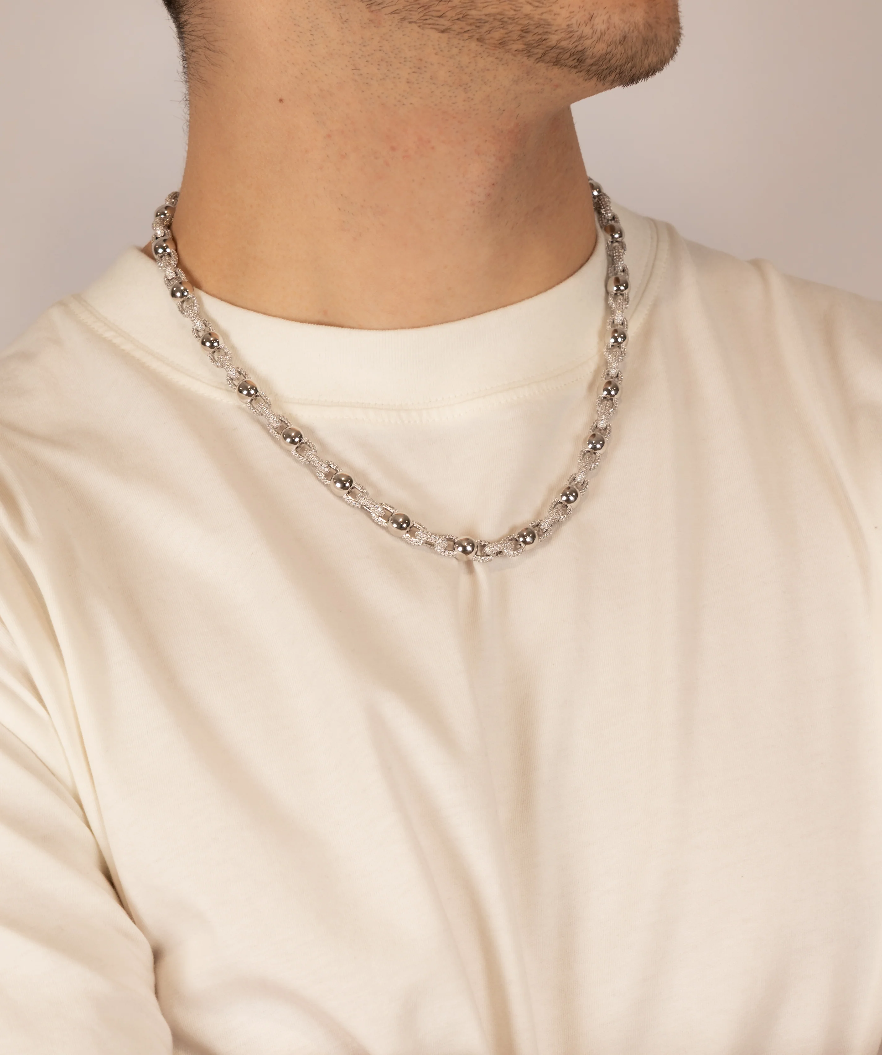 Half-Set Ball Chain - White - Image 3
