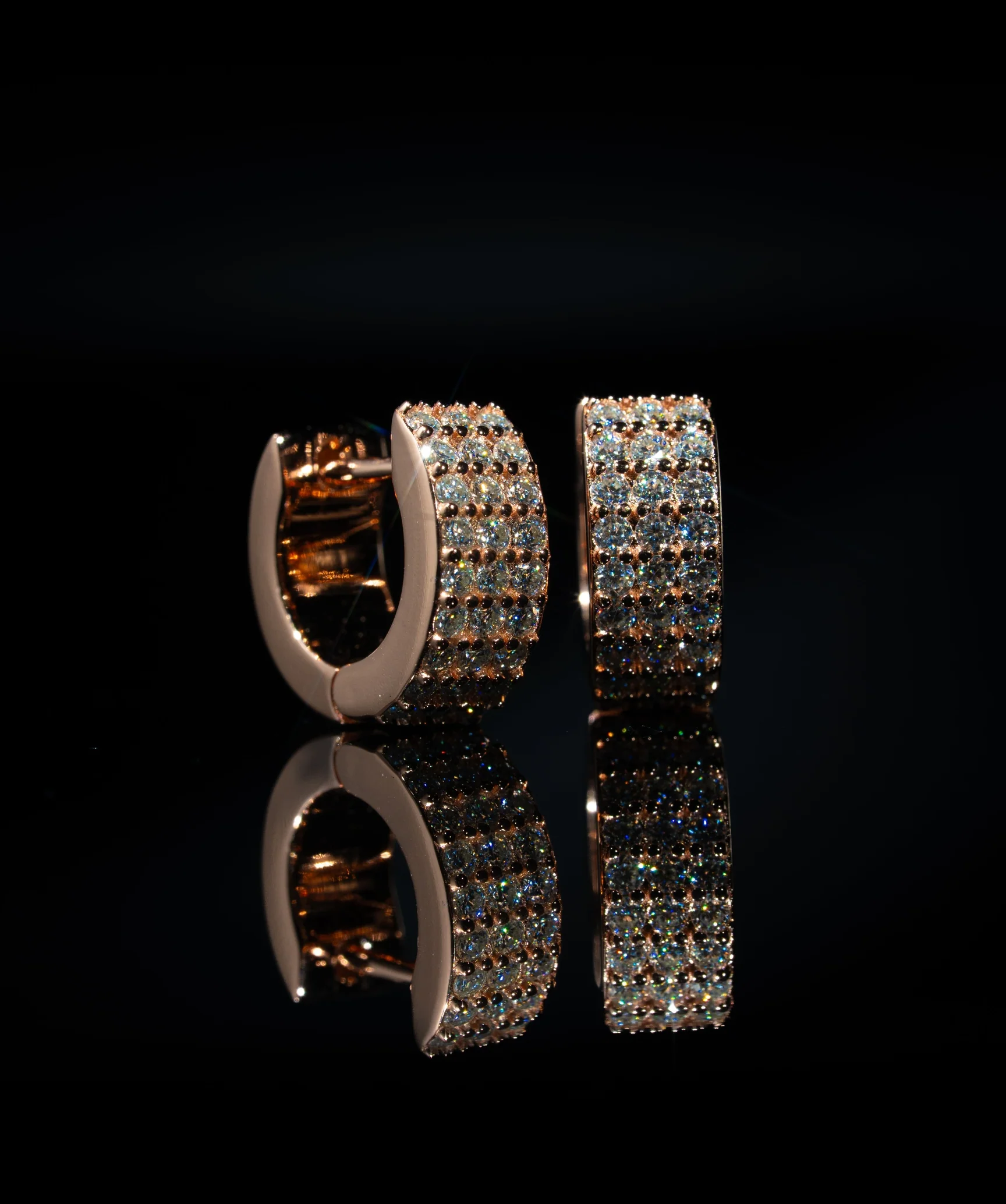 Huggie Hoop Earrings (Rose Gold) - Image 2