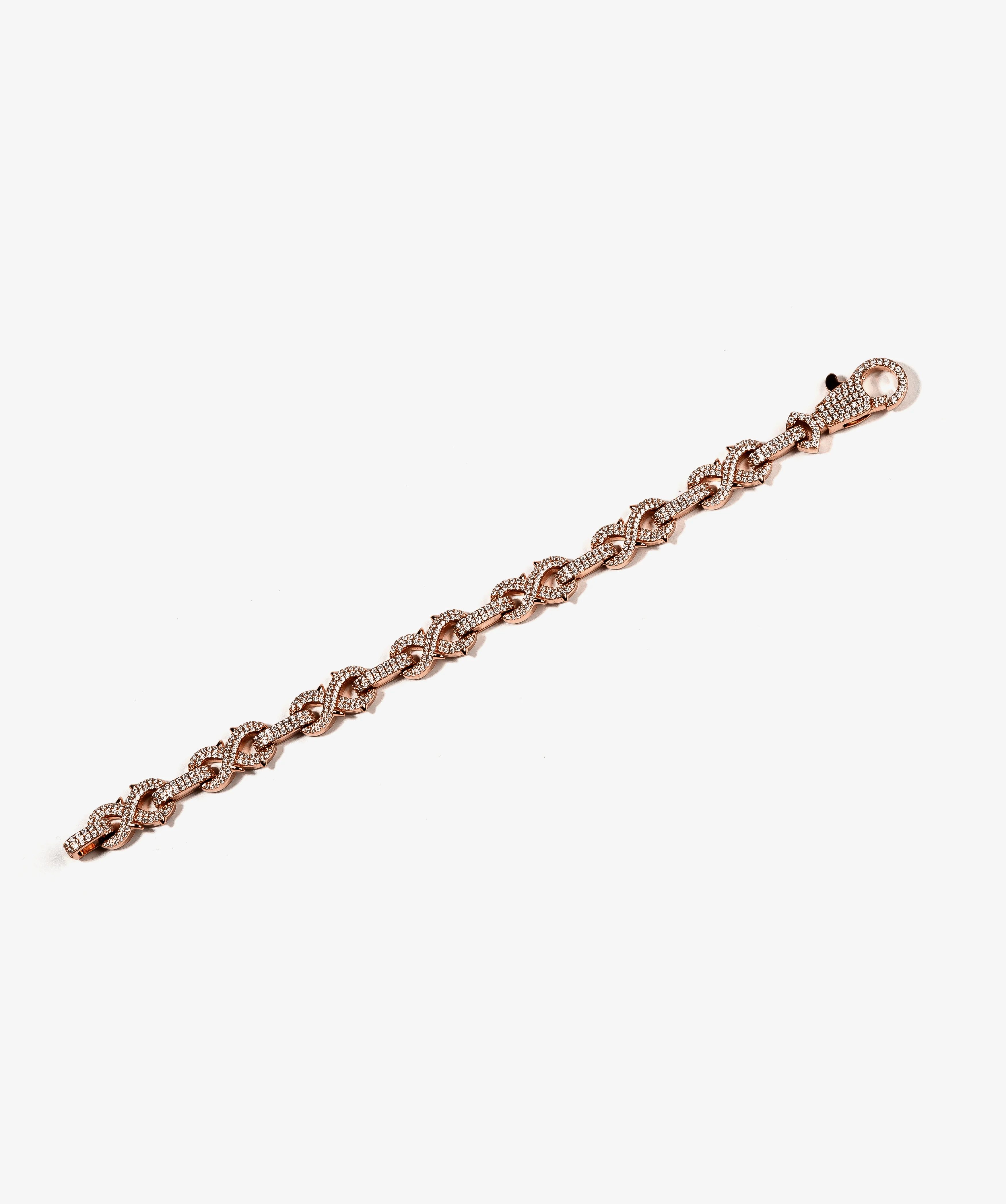 Iced Infinity Thorn Bracelet - Rose