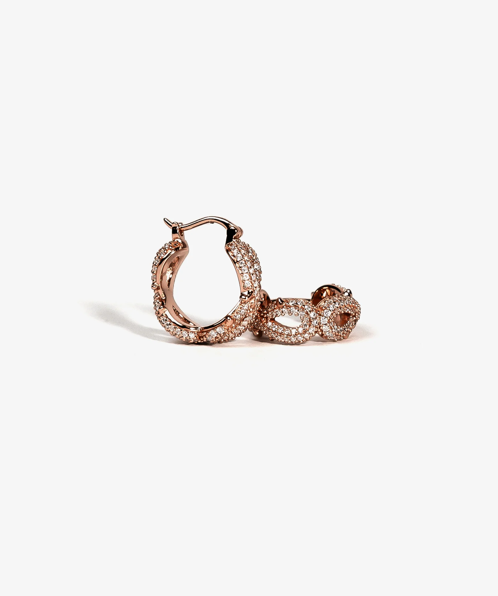 Iced Infinity Thorn Earrings - Rose - Image 2
