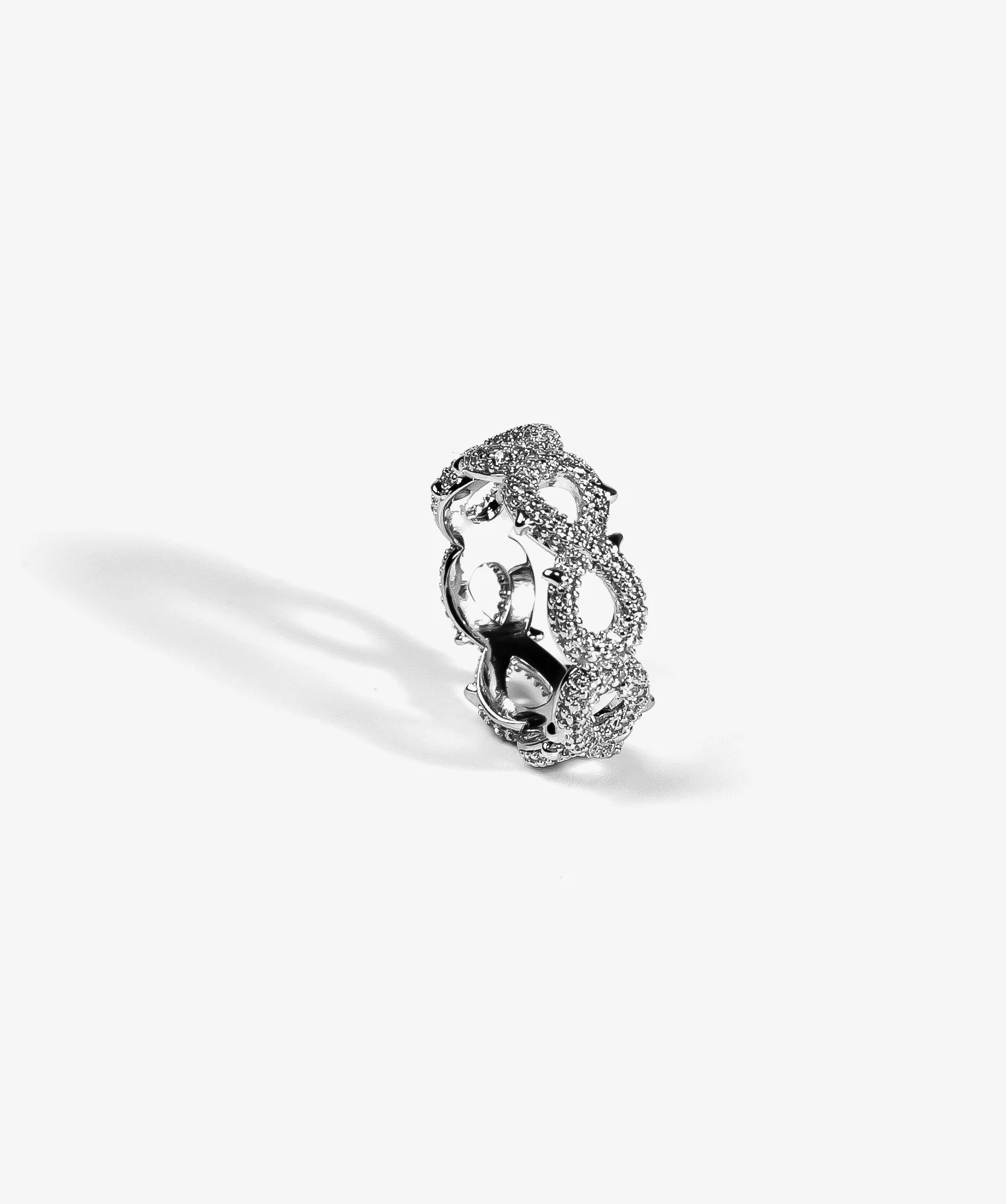 Iced Infinity Thorn Ring - White - Image 2