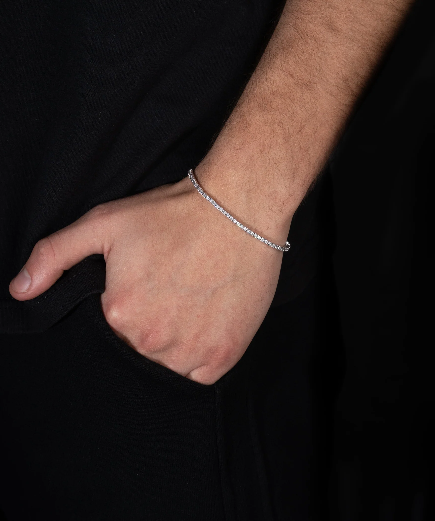 Micro Tennis Bracelet in White Gold - Image 2