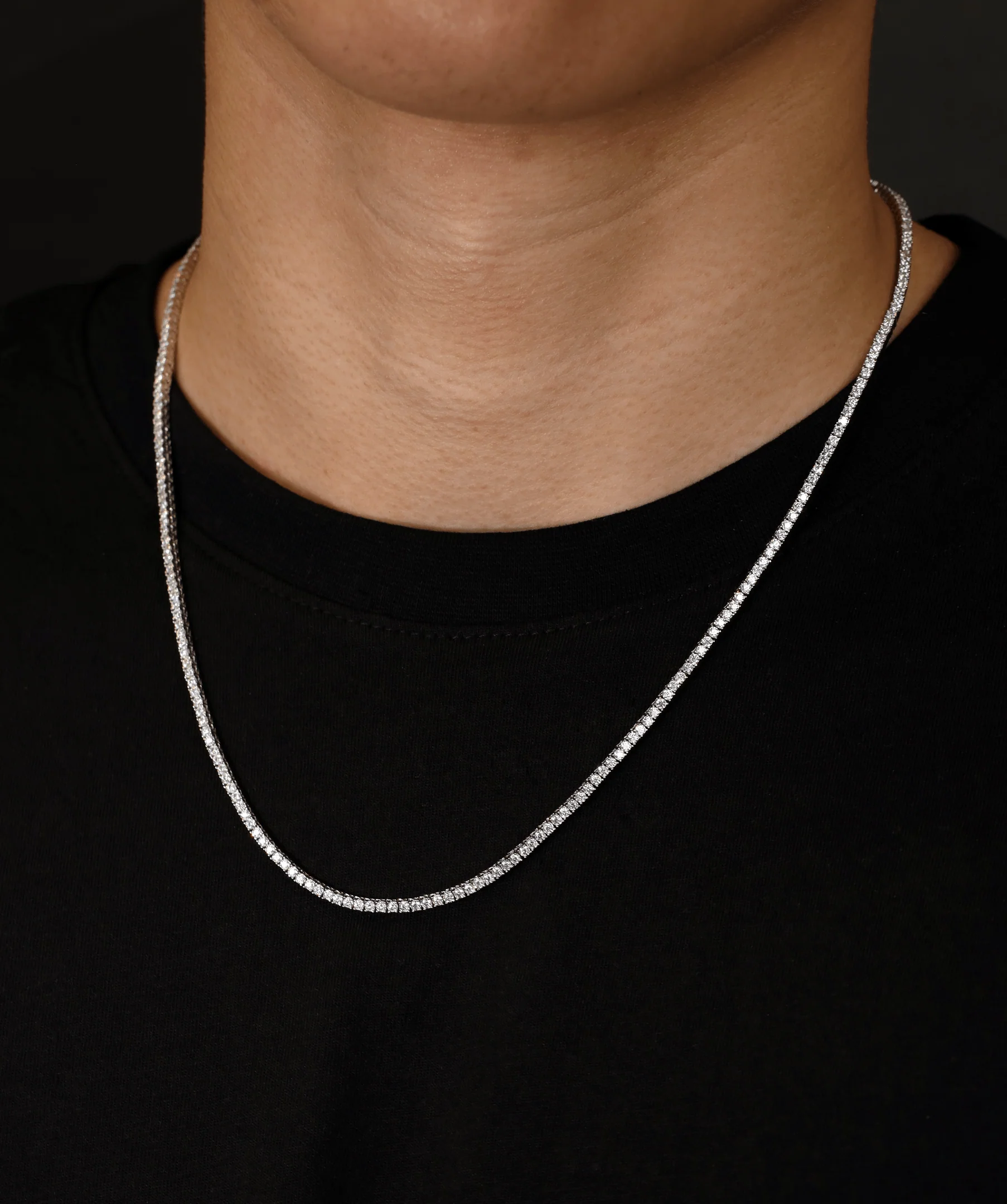 Micro Tennis Necklace - 925 Silver - Image 2