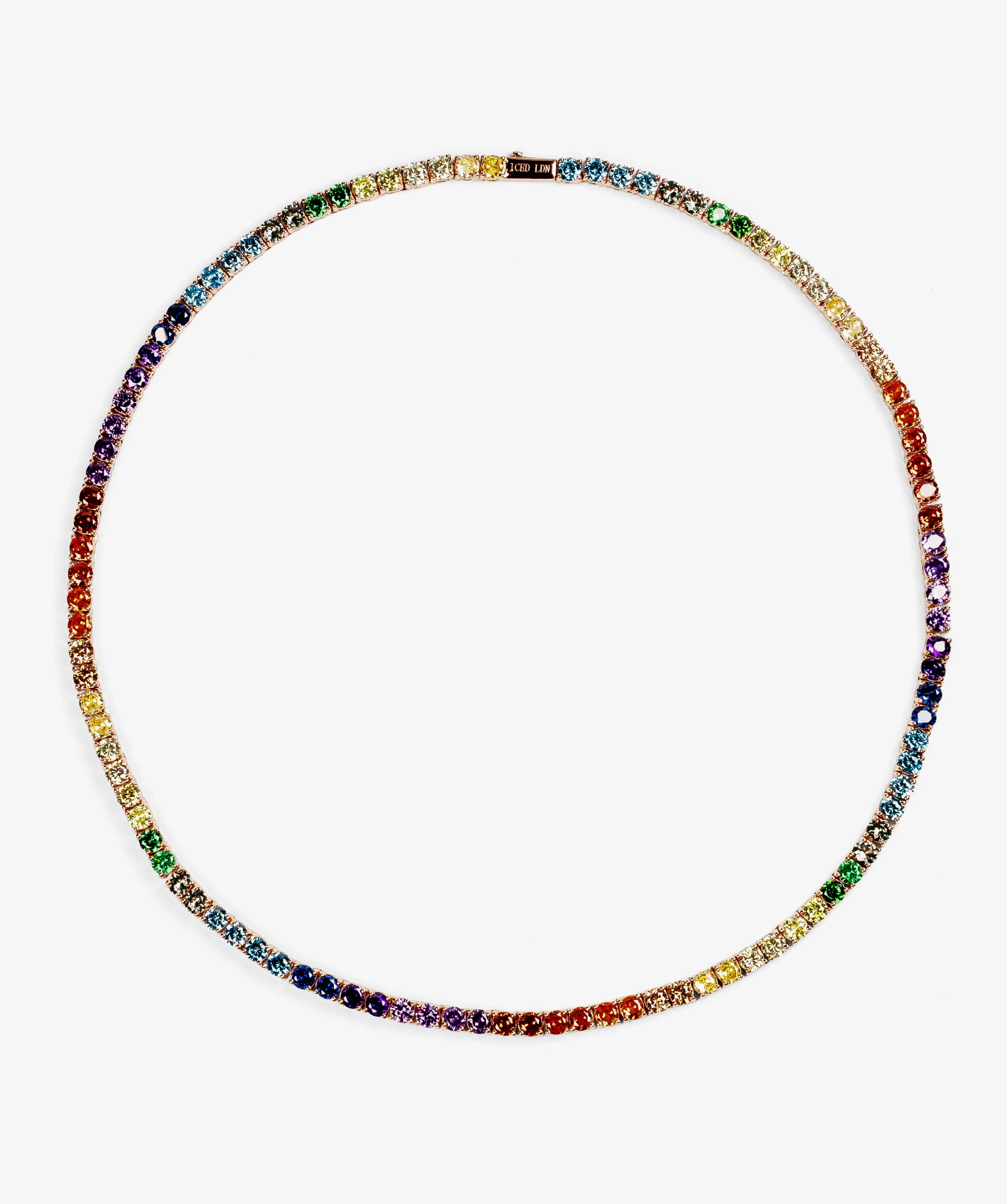 Multi-Colour Tennis Chain - Rose