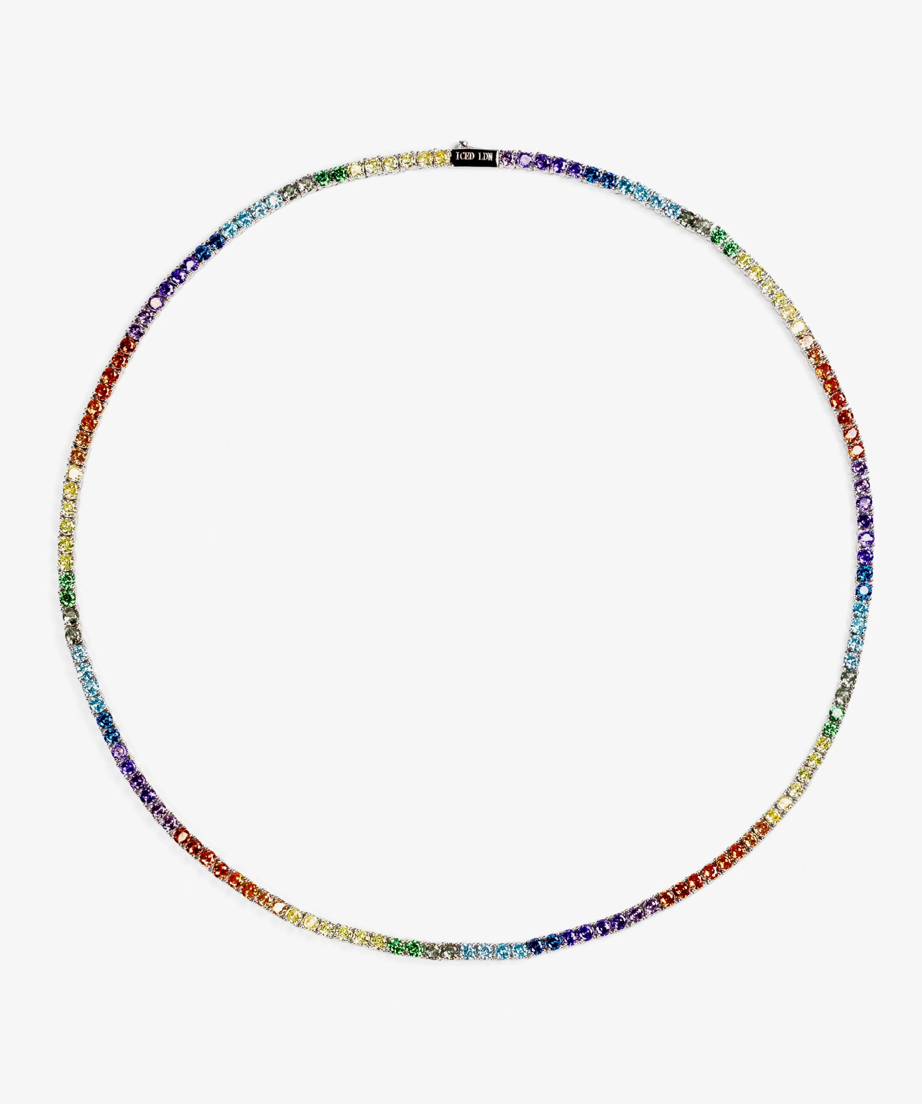Multi-Colour Tennis Chain - White