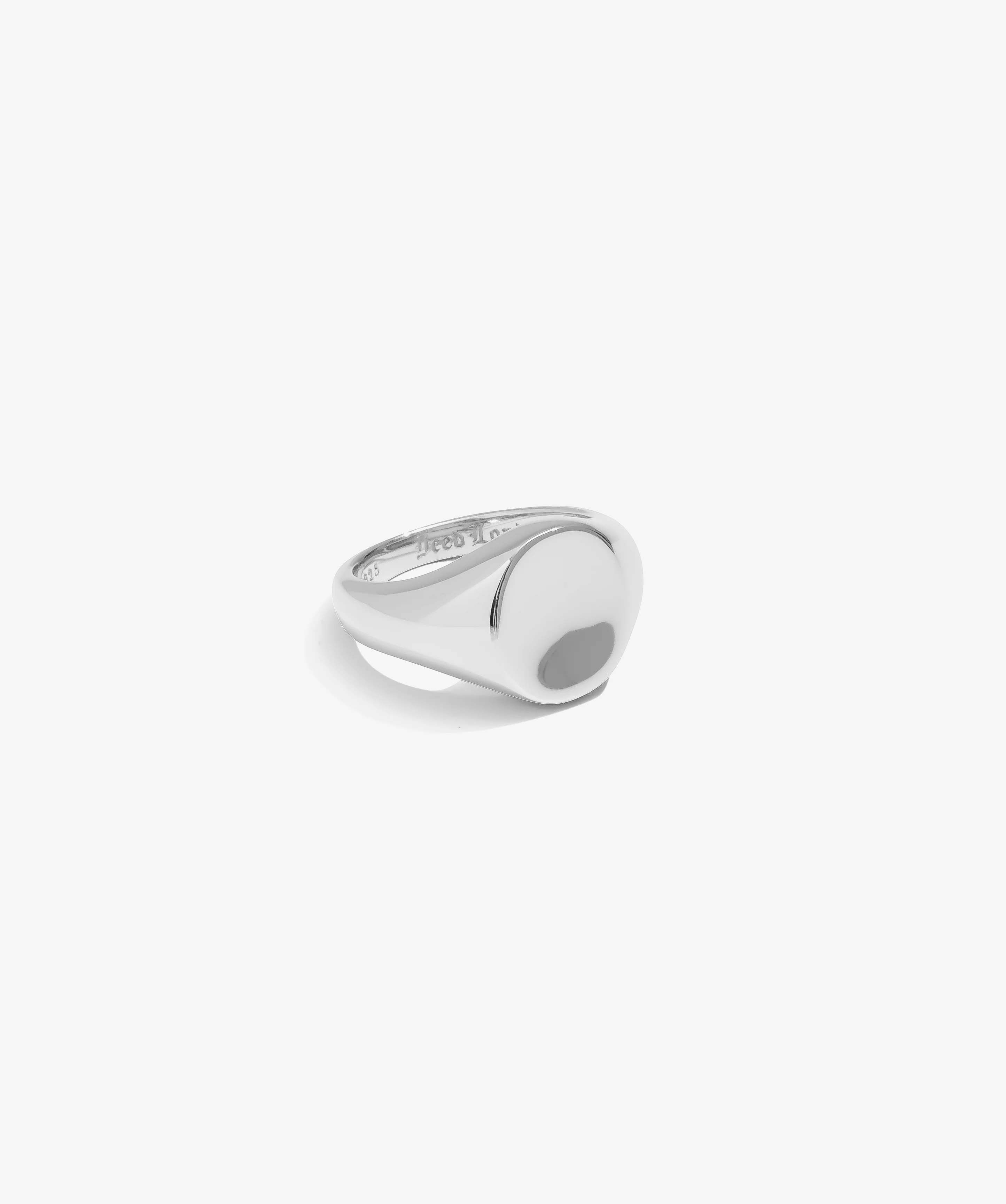 Oval Signet Ring - White