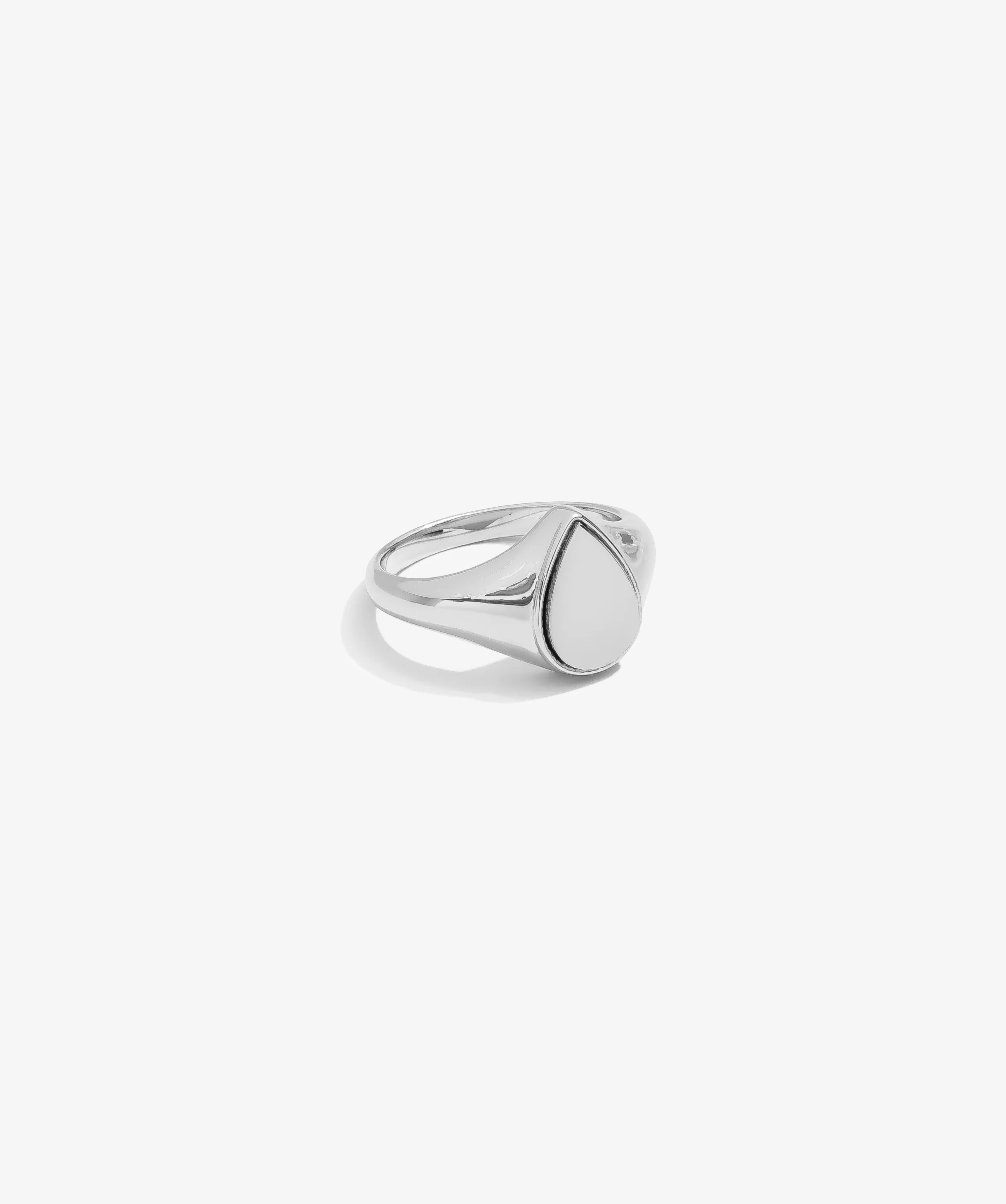 Teardrop Ring - White