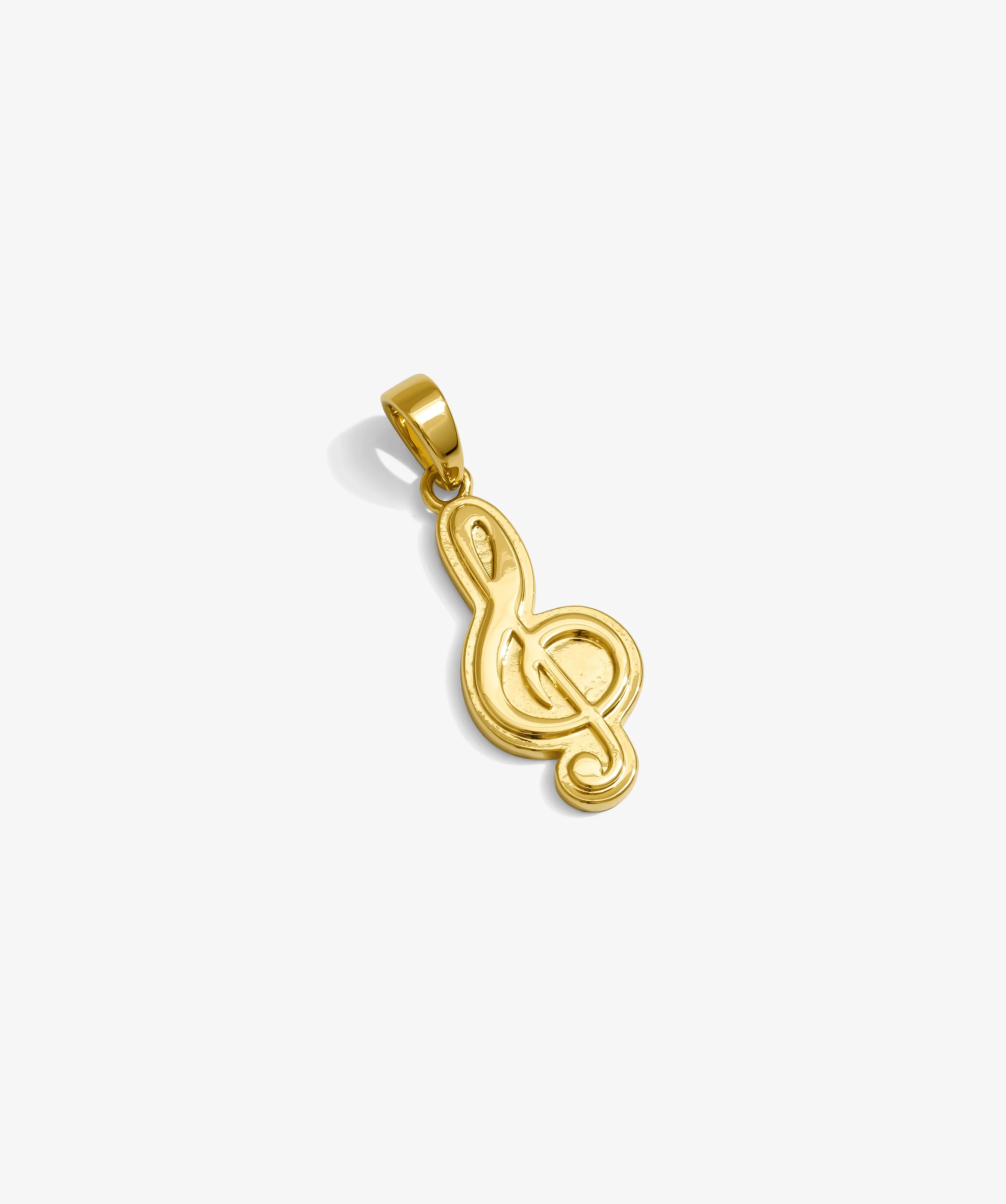 Treble Clef Pendant - Yellow
